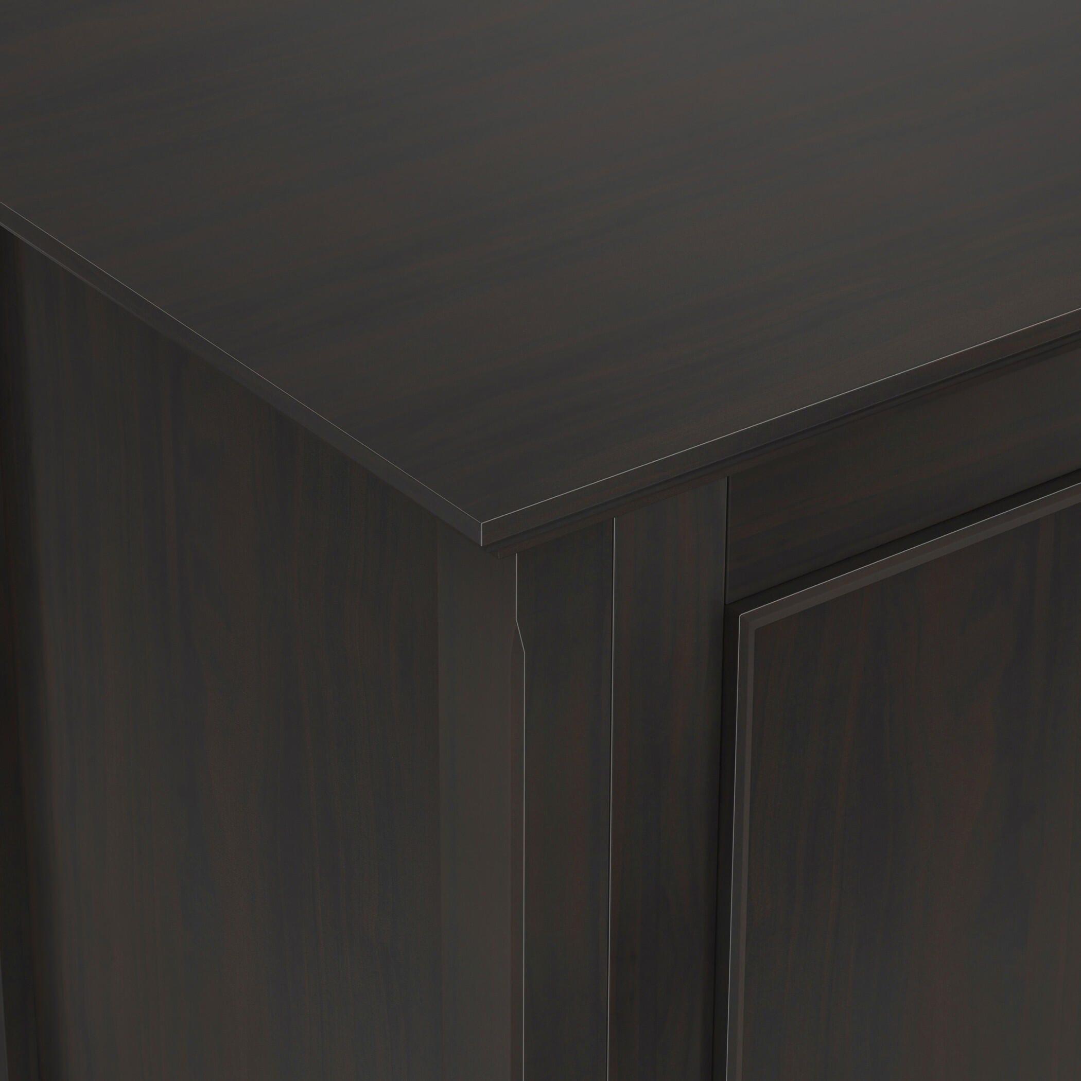 Simpli Home Amherst 66" Accent Cabinet, Hickory Brown, large