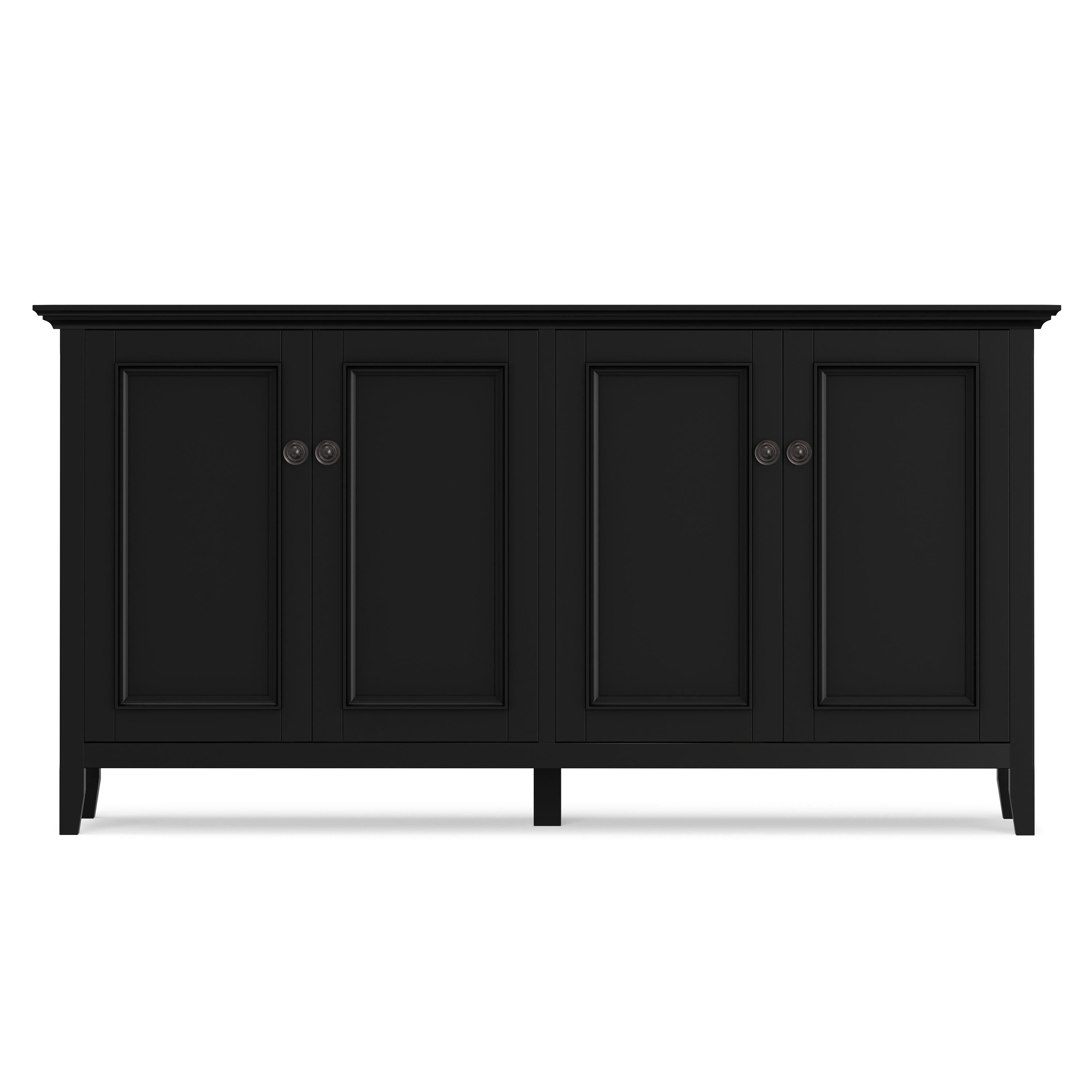 Simpli Home Amherst 66" Accent Cabinet, Black, large