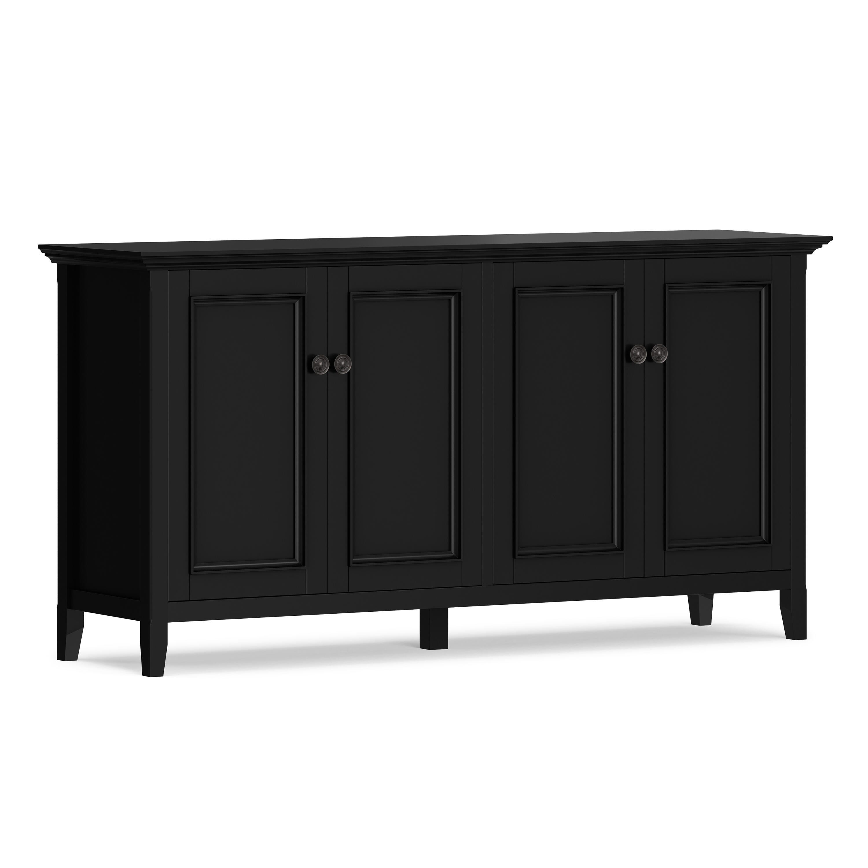 Simpli Home Amherst 66" Accent Cabinet, Black, large