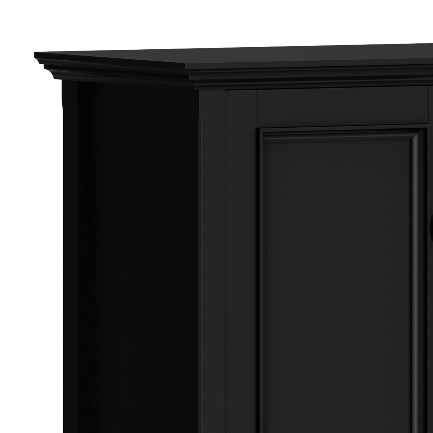 Simpli Home Amherst 66" Accent Cabinet, Black, large