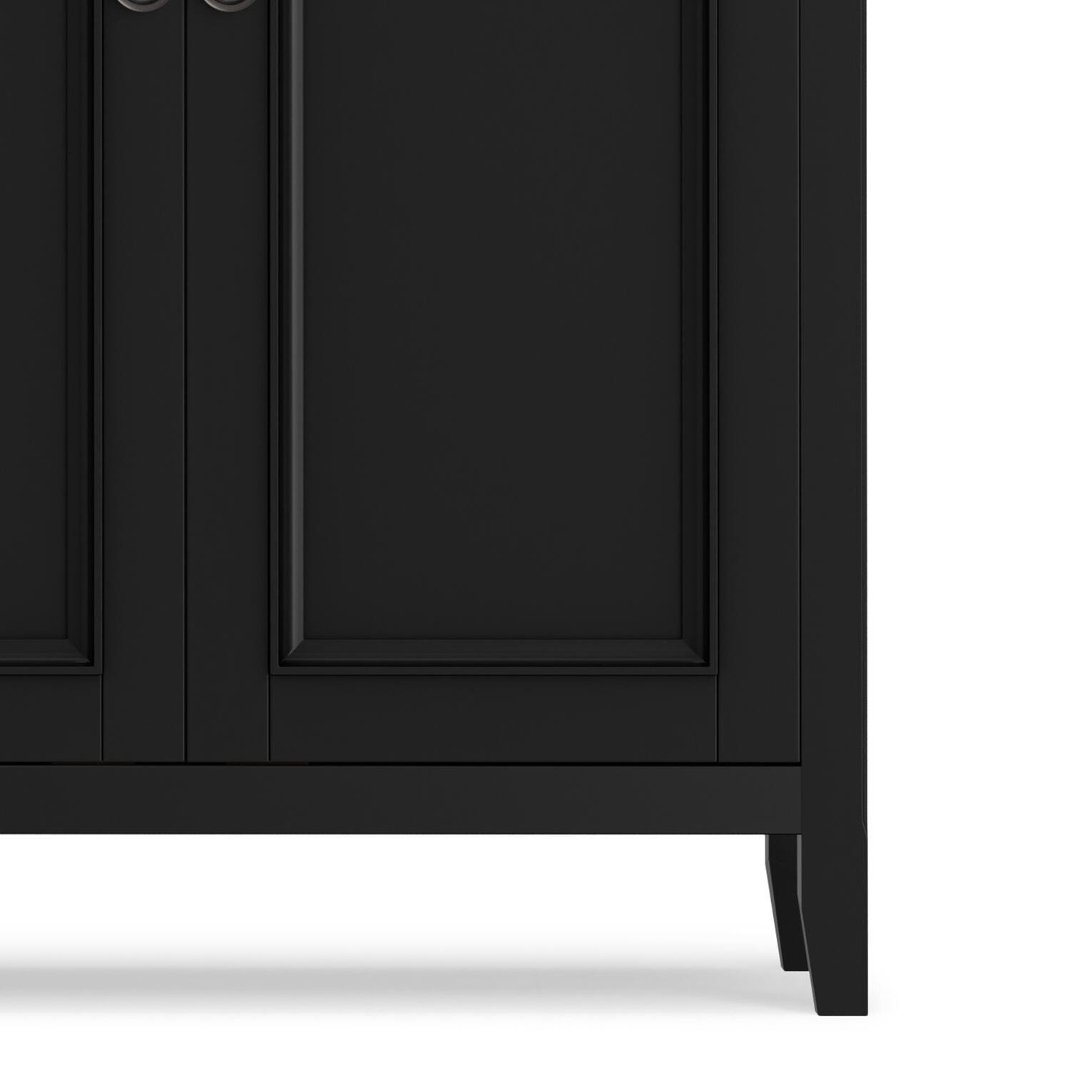 Simpli Home Amherst 66" Accent Cabinet, Black, large