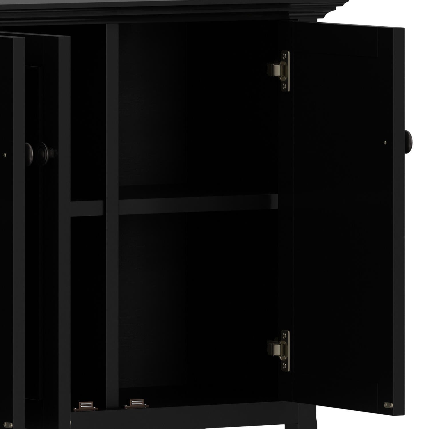 Simpli Home Amherst 66" Accent Cabinet, Black, large
