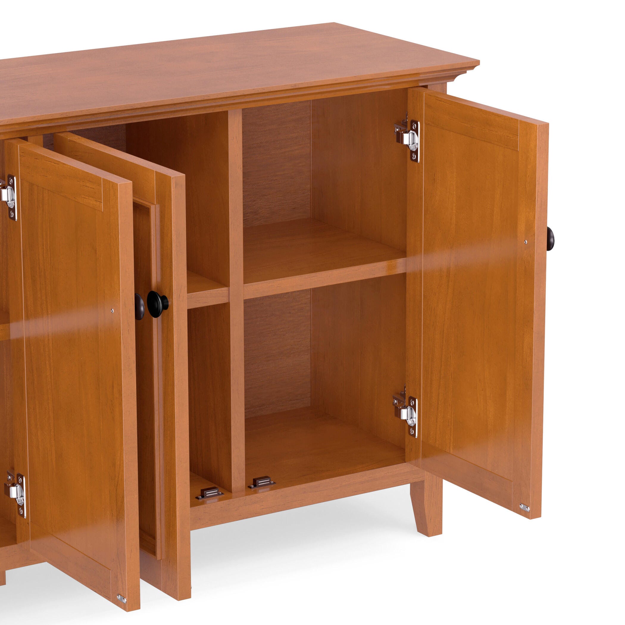 Simpli Home Amherst 66" Accent Cabinet, Light Golden Brown, large