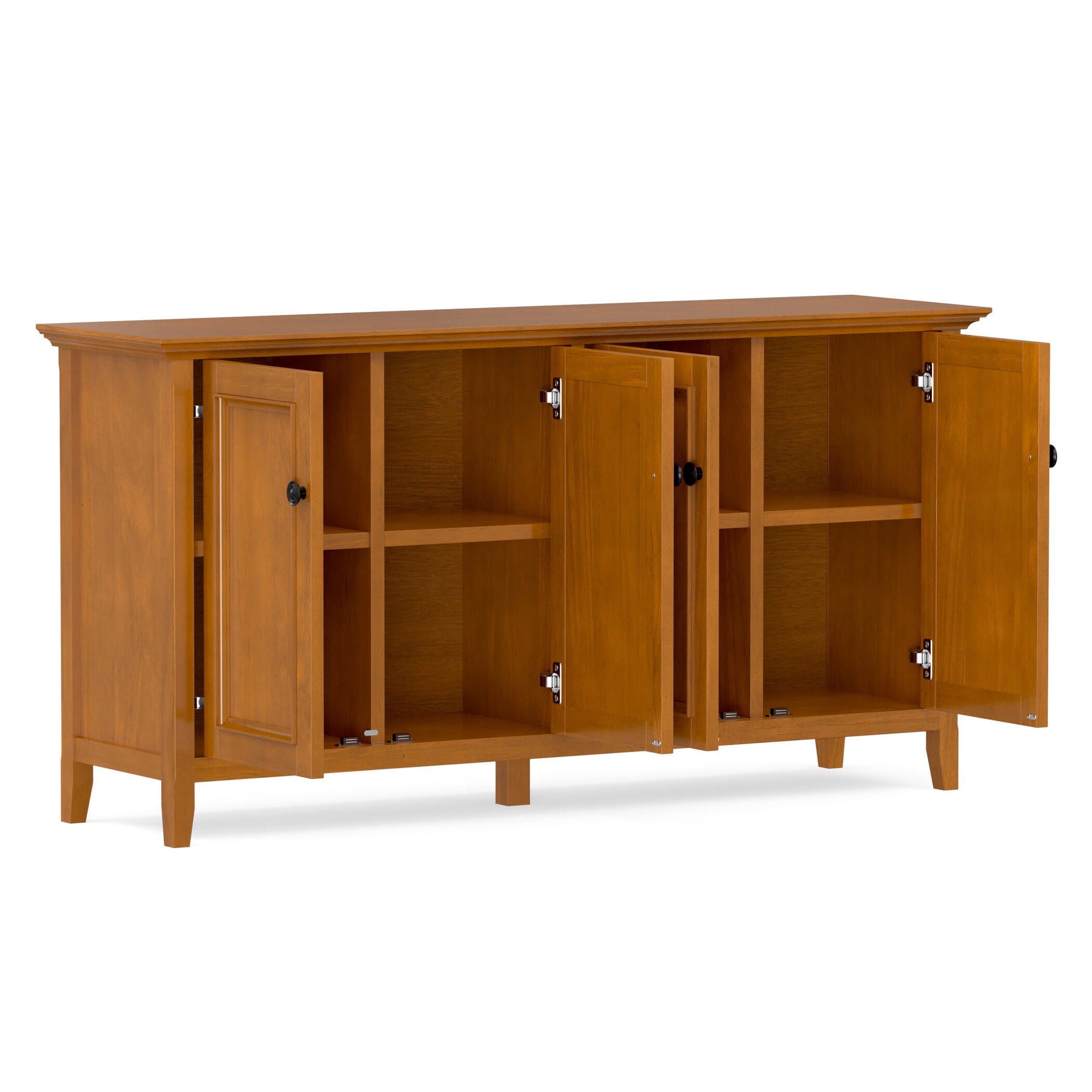 Simpli Home Amherst 66" Accent Cabinet, Light Golden Brown, large