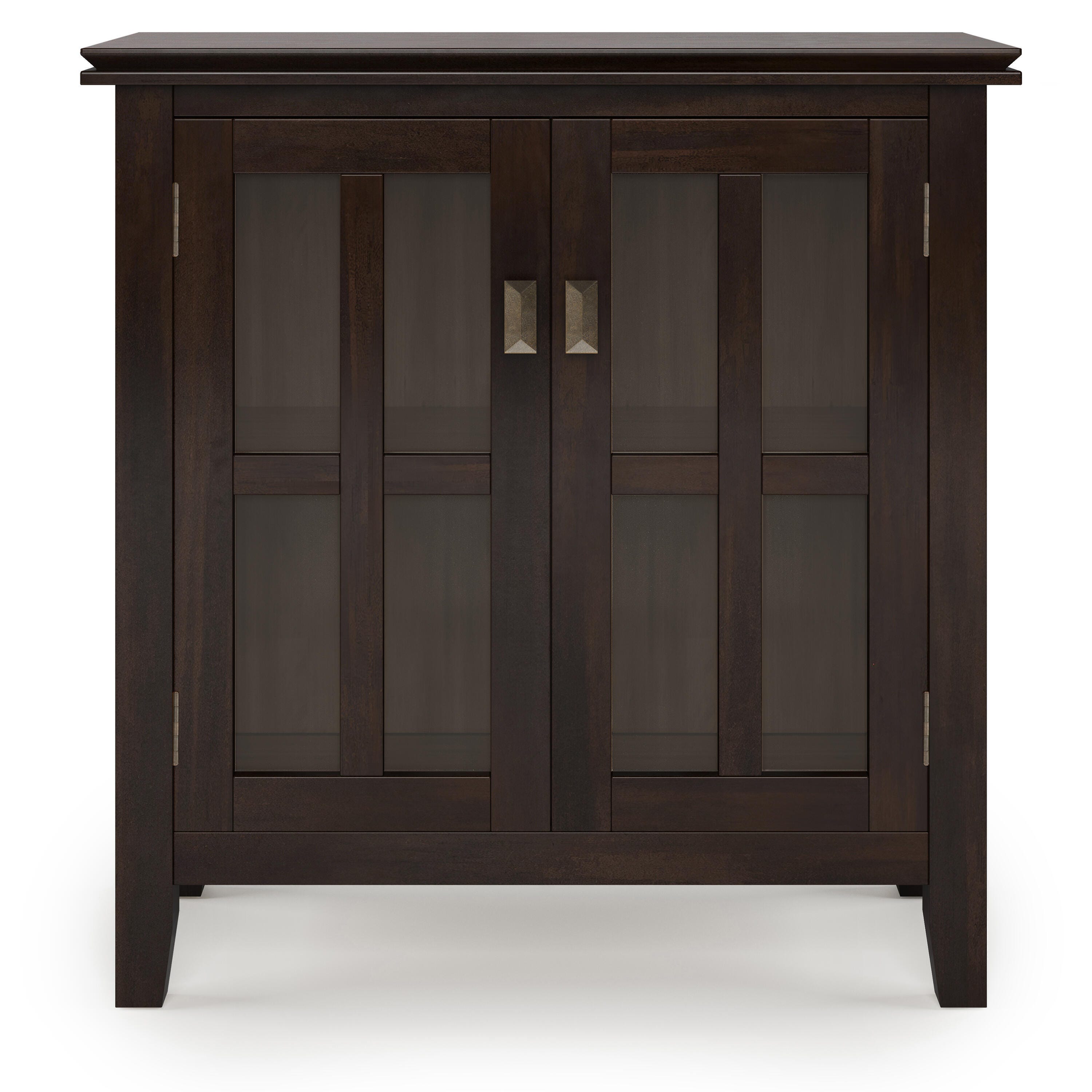 Simpli Home Artisan 30" Accent Cabinet, Tobacco Brown, large