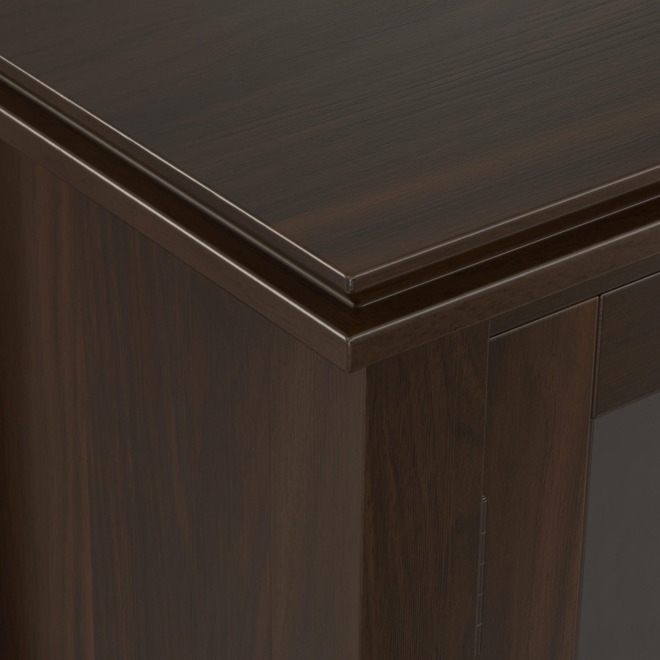Simpli Home Artisan 30" Accent Cabinet, Tobacco Brown, large