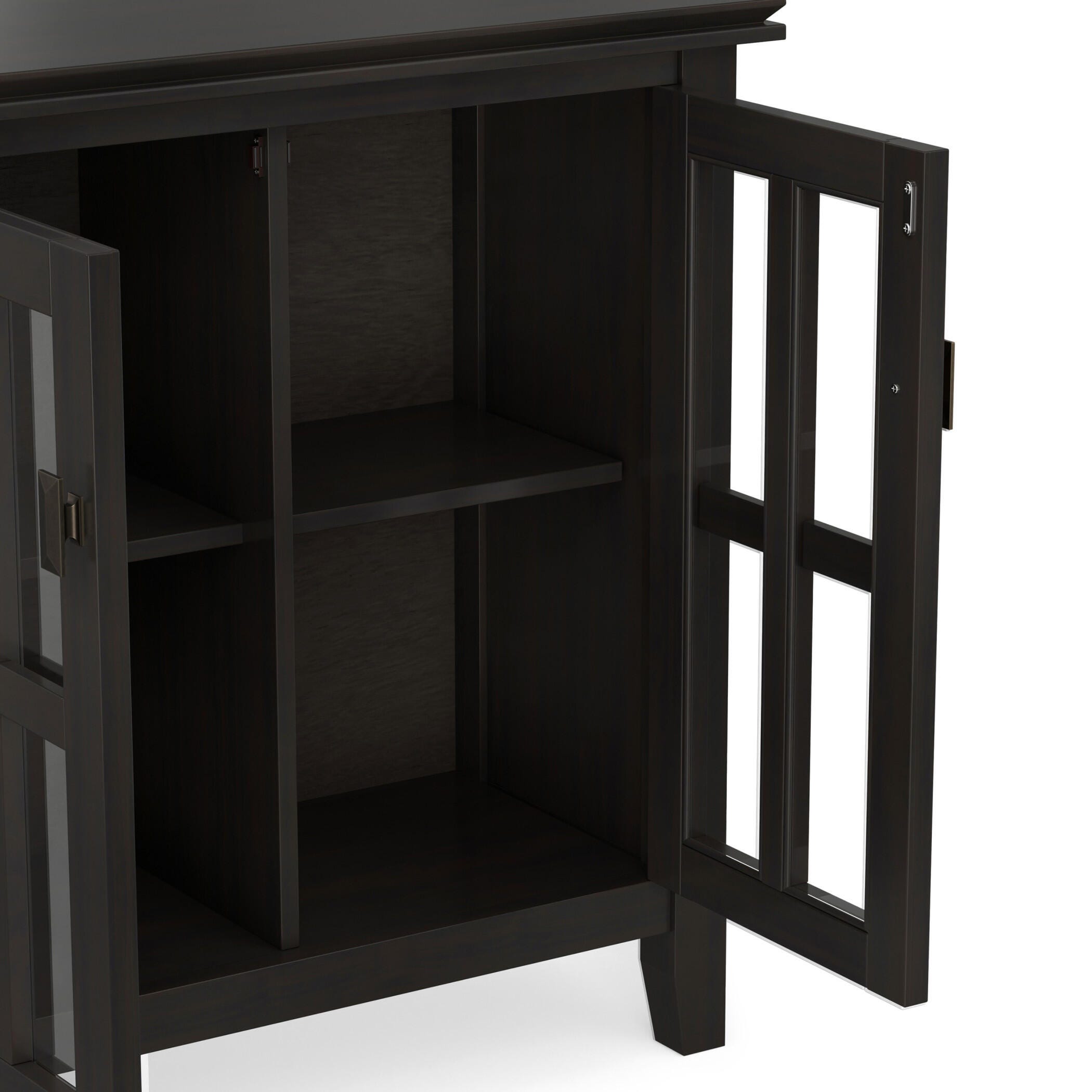 Simpli Home Artisan 30" Accent Cabinet, Hickory Brown, large
