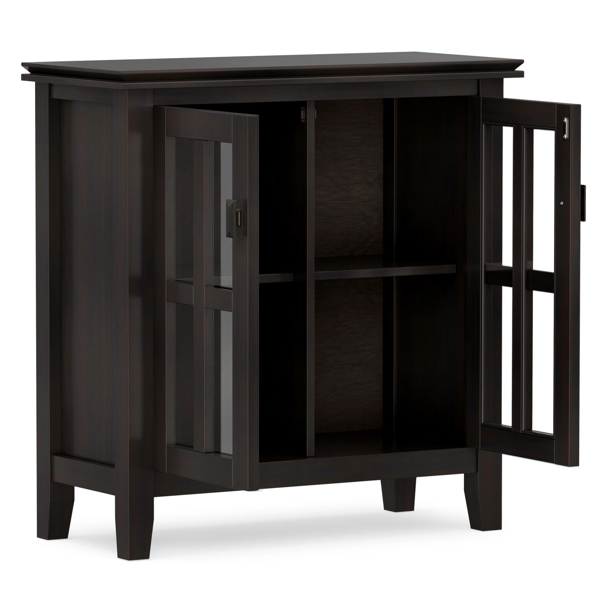 Simpli Home Artisan 30" Accent Cabinet, Hickory Brown, large