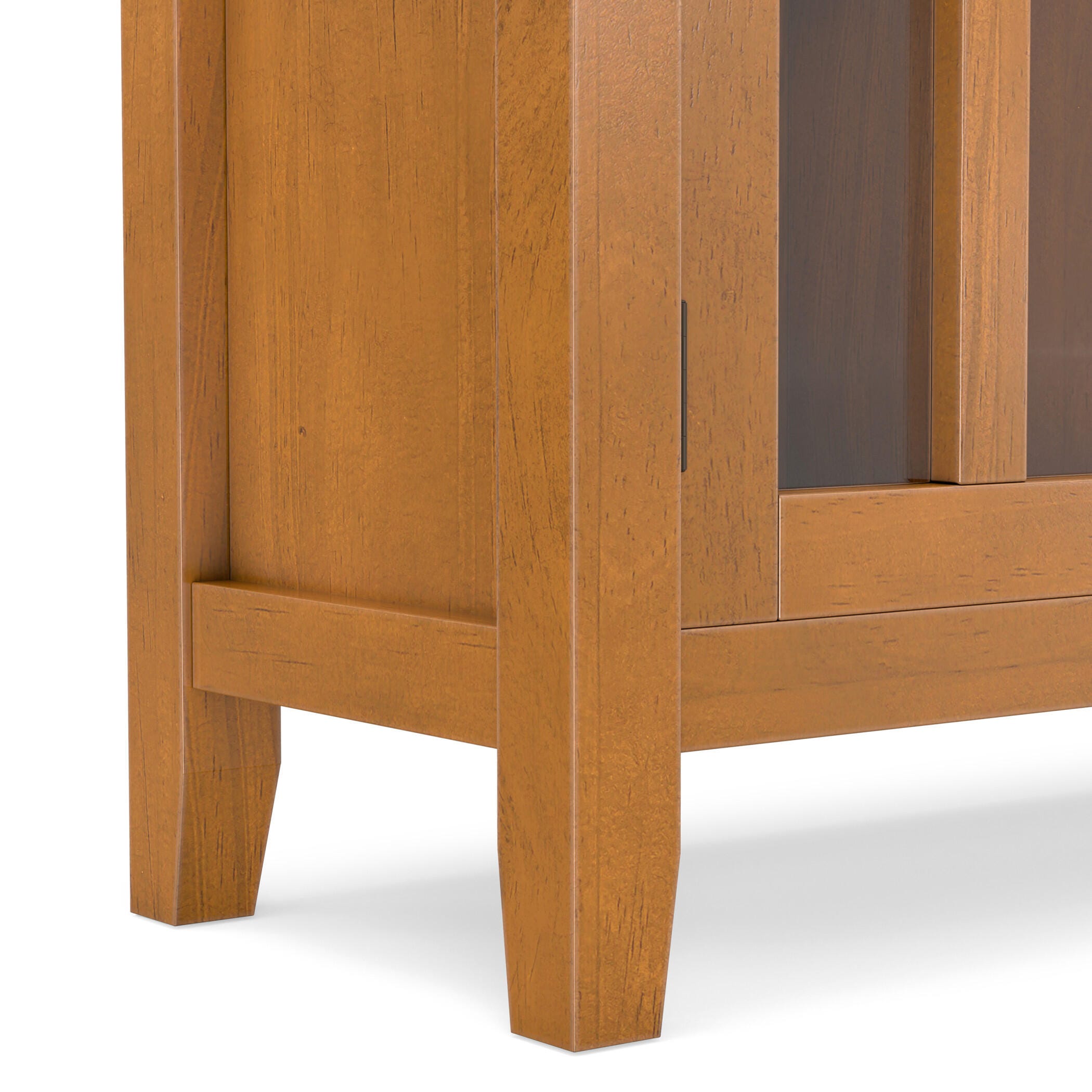 Simpli Home Artisan 30" Accent Cabinet, Honey Brown, large