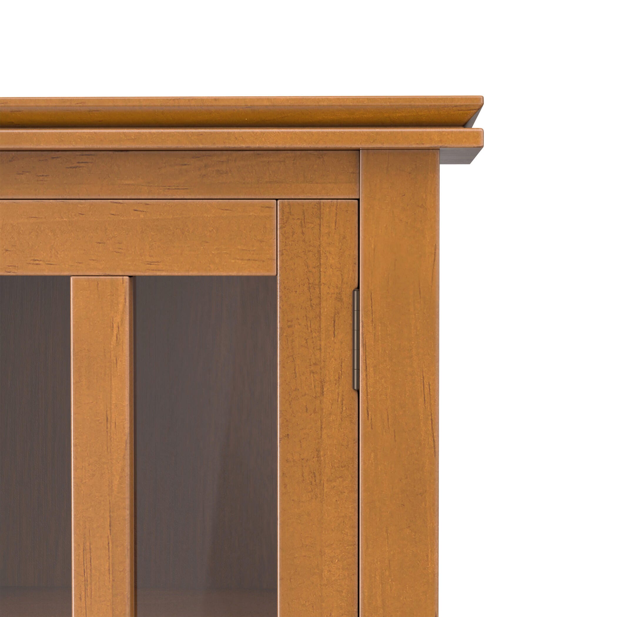 Simpli Home Artisan 30" Accent Cabinet, Honey Brown, large