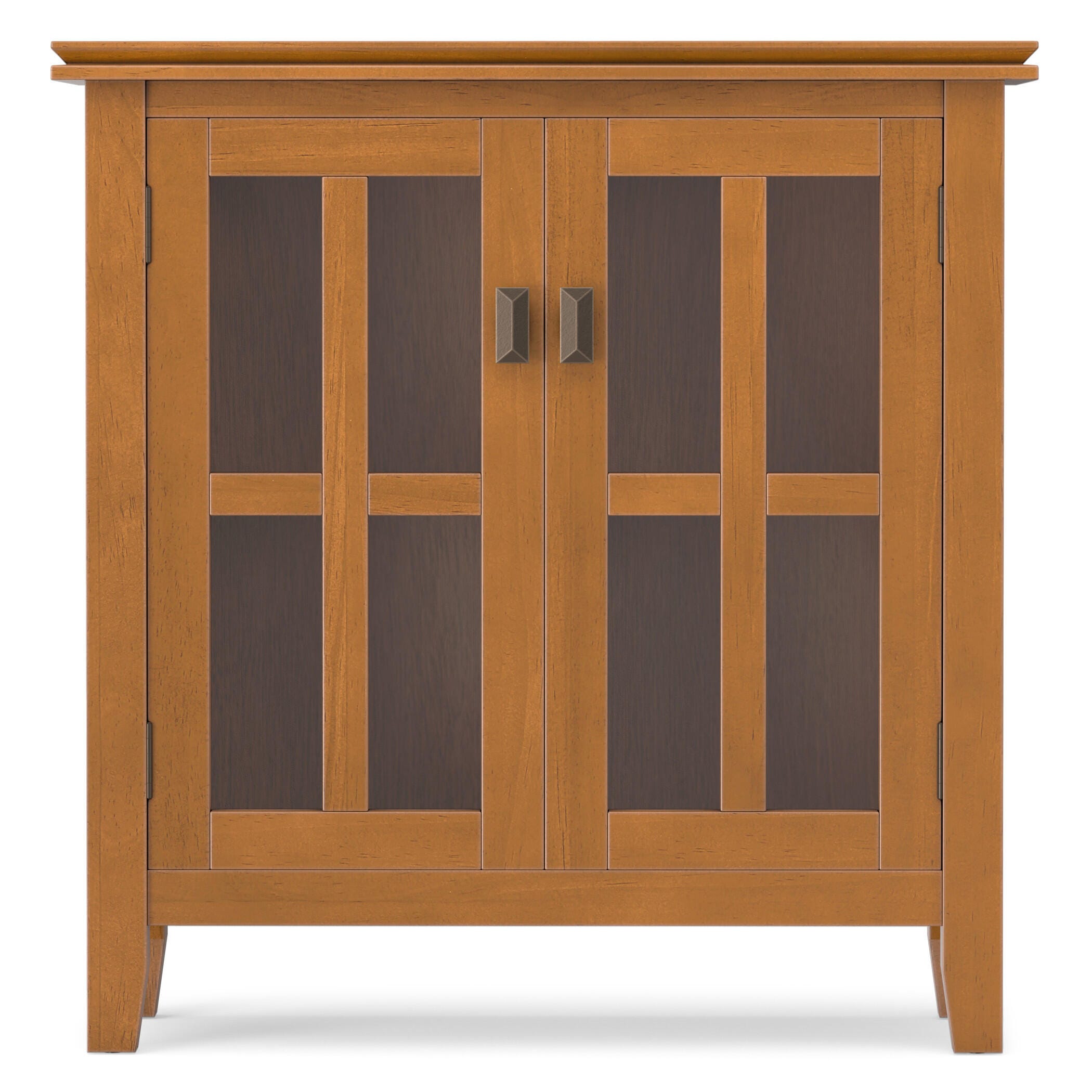 Simpli Home Artisan 30" Accent Cabinet, Honey Brown, large