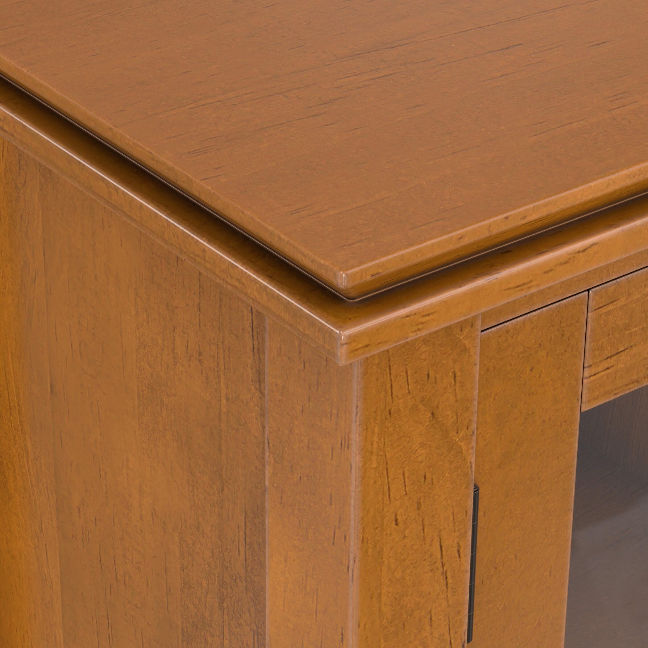 Simpli Home Artisan 30" Accent Cabinet, Honey Brown, large