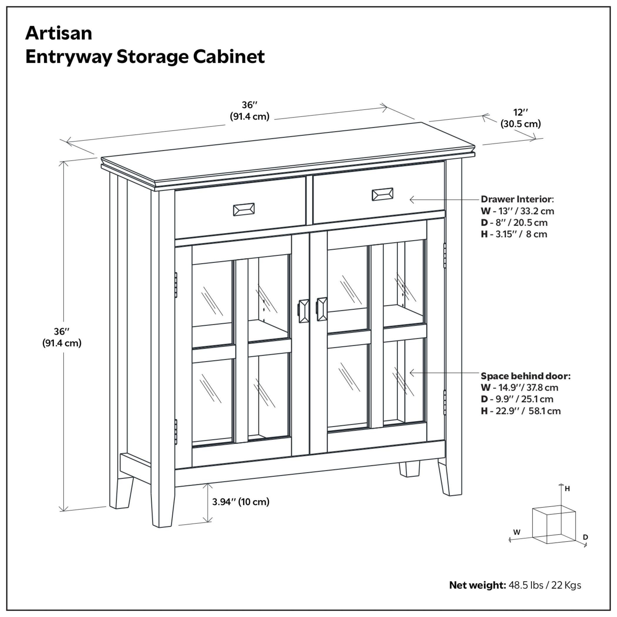 Simpli Home Artisan 36" Accent Cabinet, , large