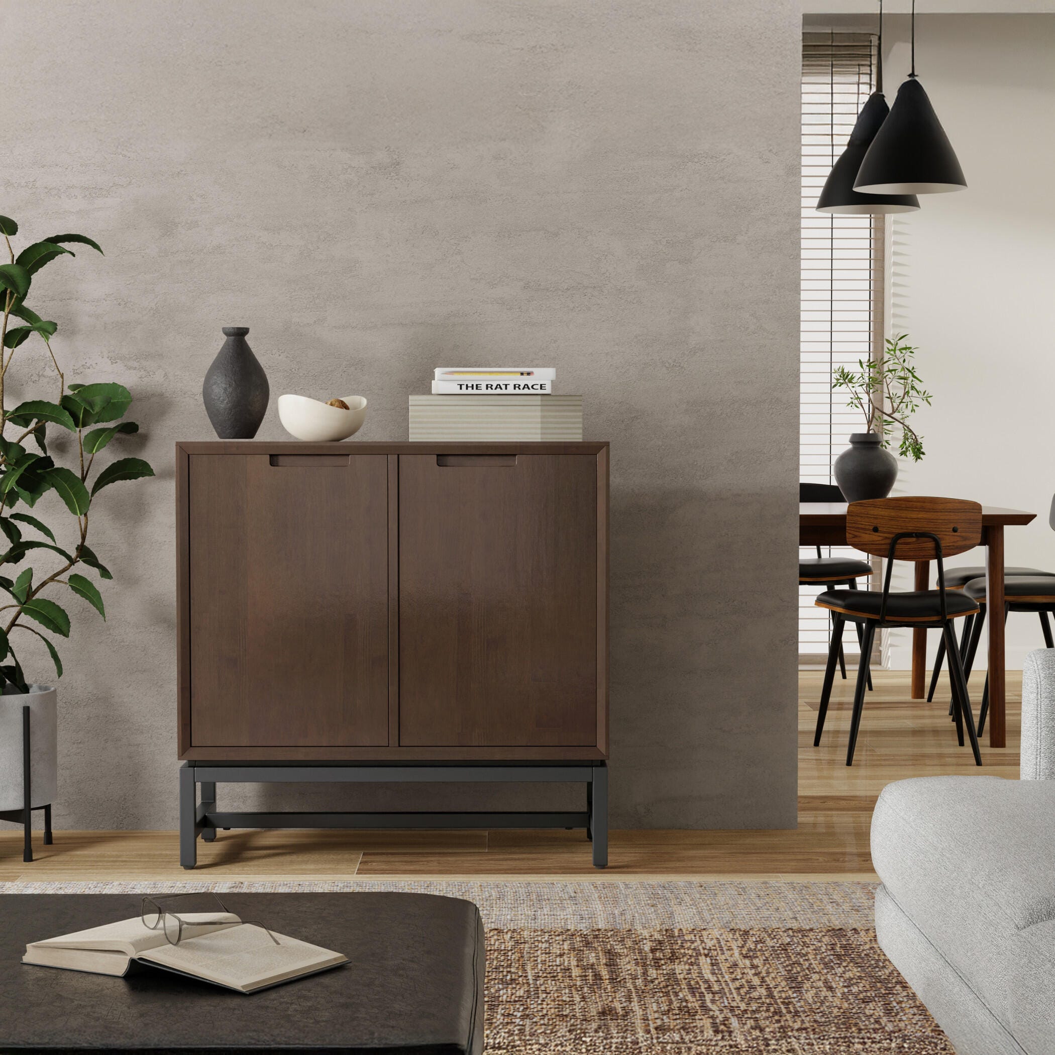 Simpli Home Banting 32" Accent Cabinet, , large