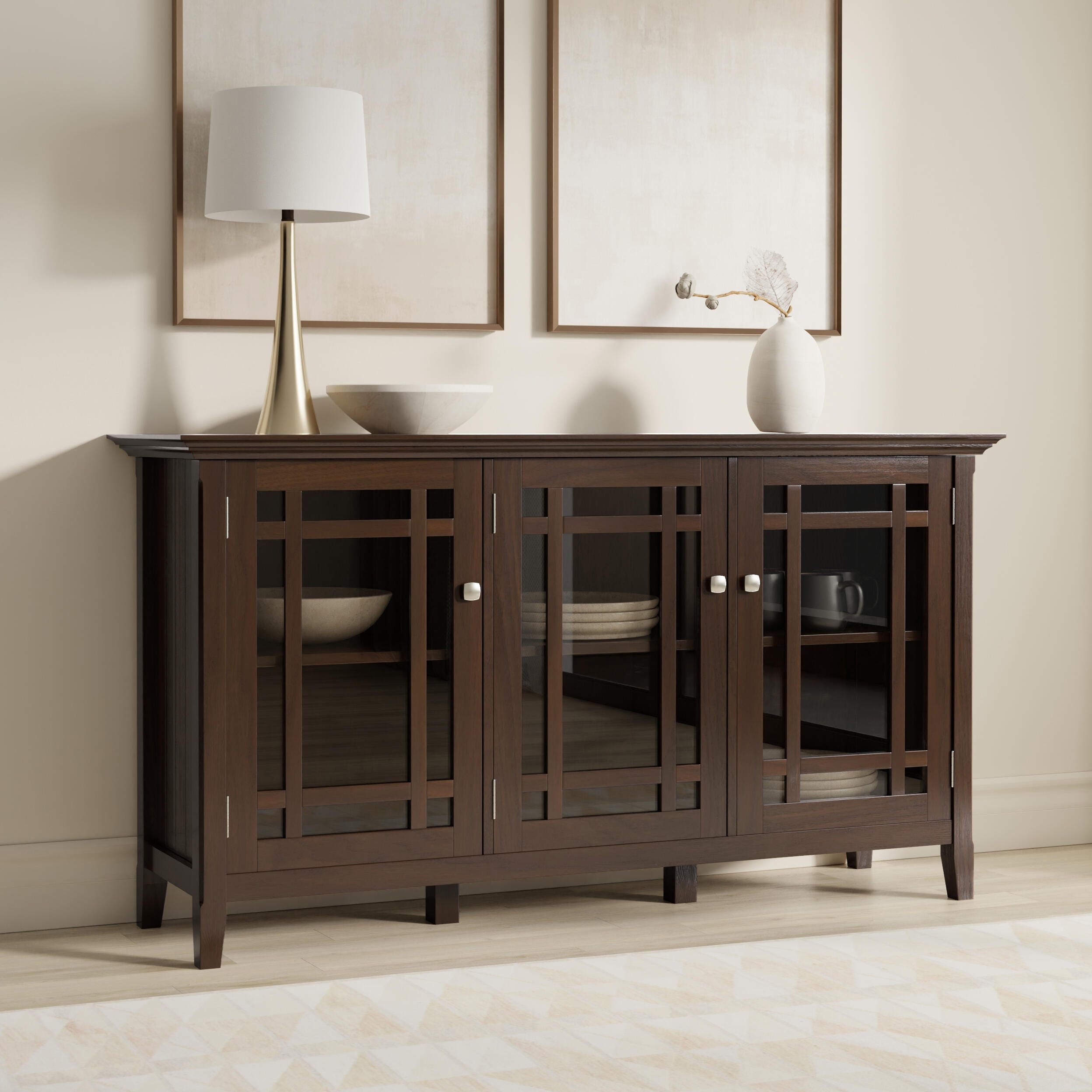 Simpli Home Bedford 62" Accent Cabinet, , rollover