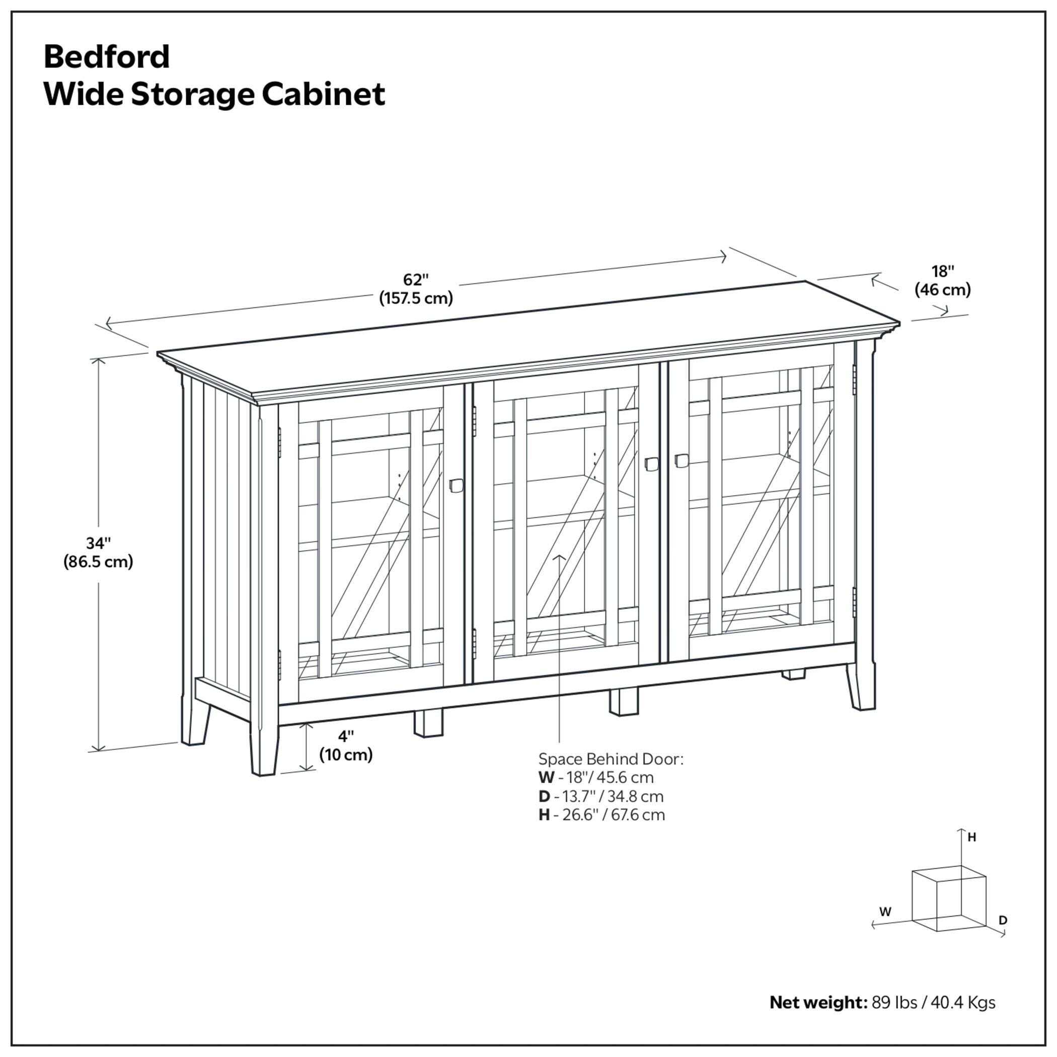 Simpli Home Bedford 62" Accent Cabinet, , large