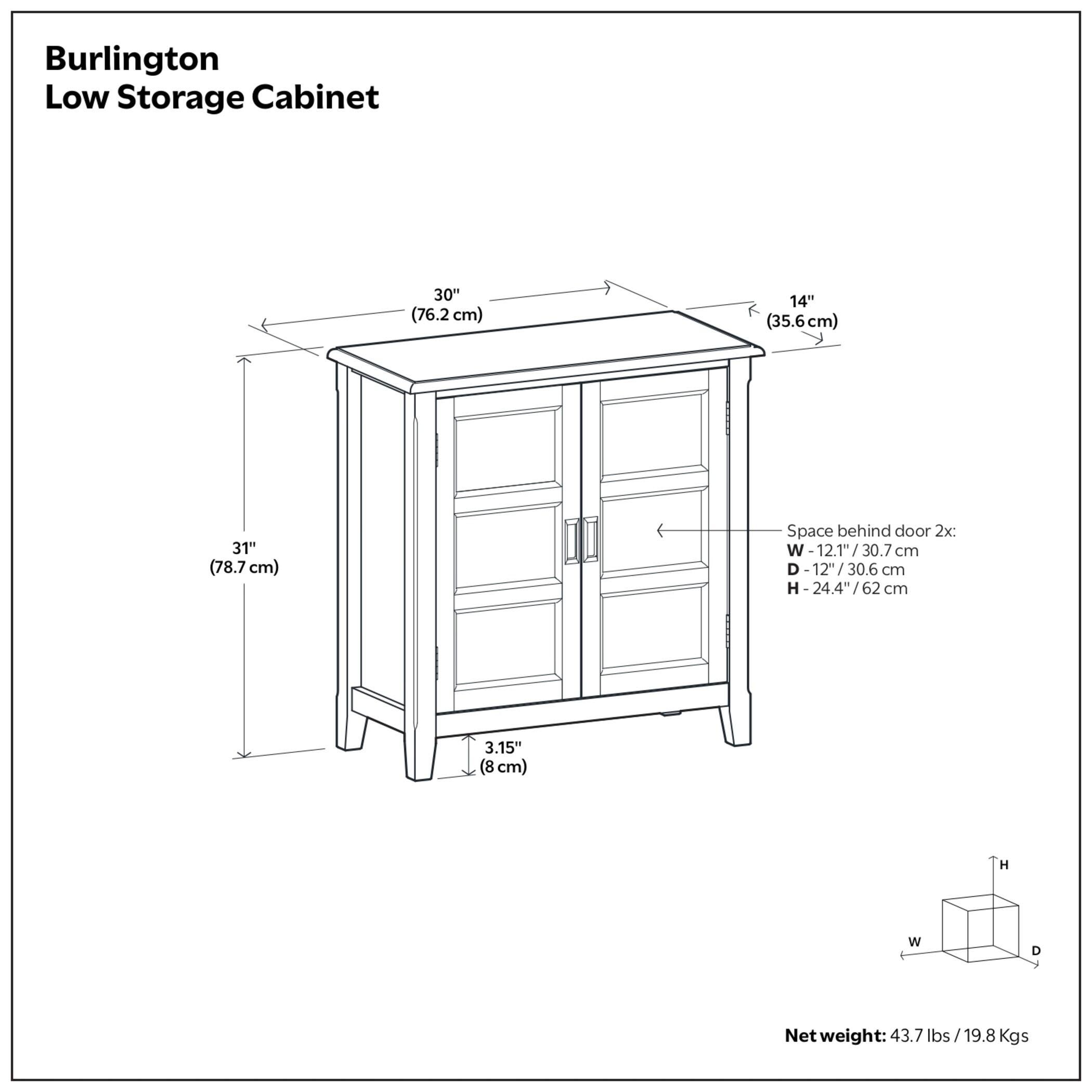 Simpli Home Burlington 30" Accent Cabinet, Black, large