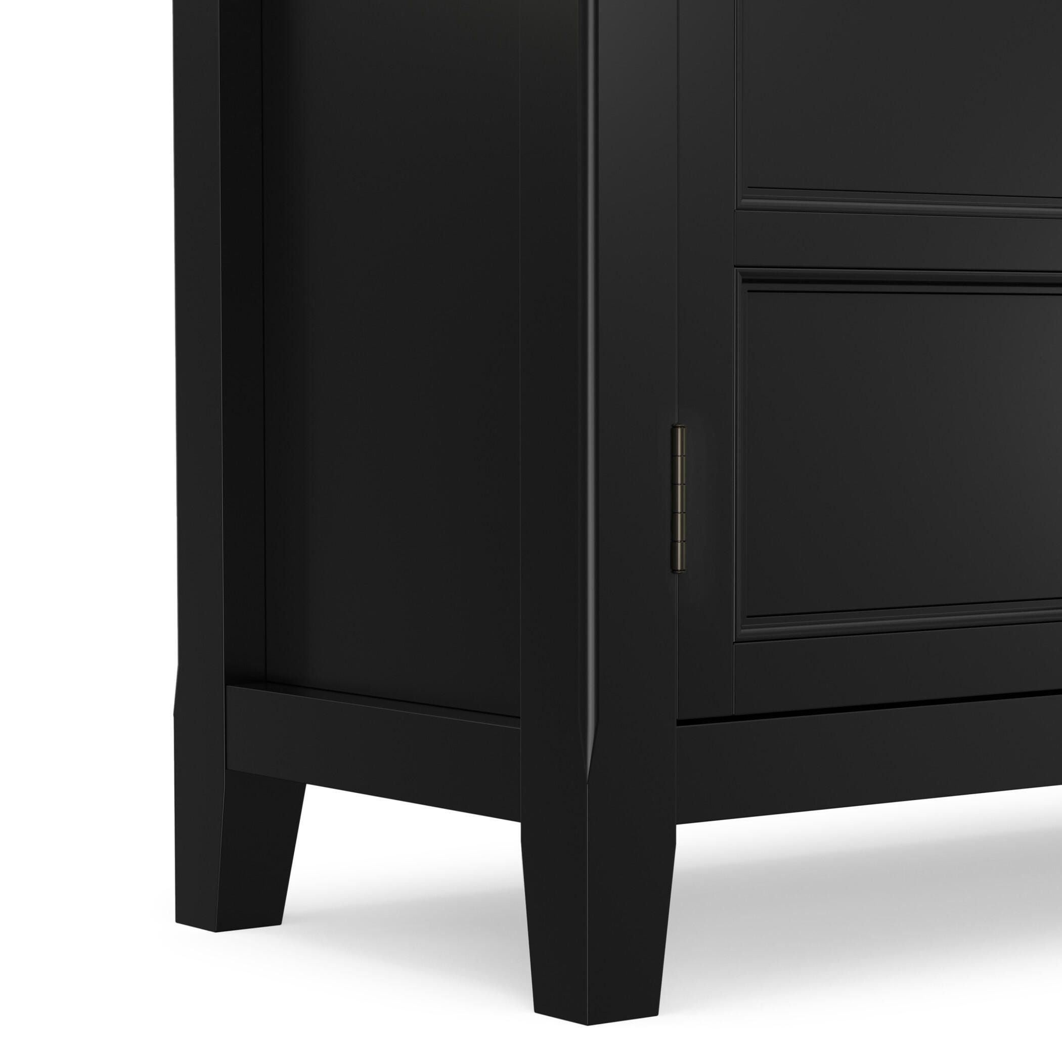 Simpli Home Burlington 30" Accent Cabinet, Black, large