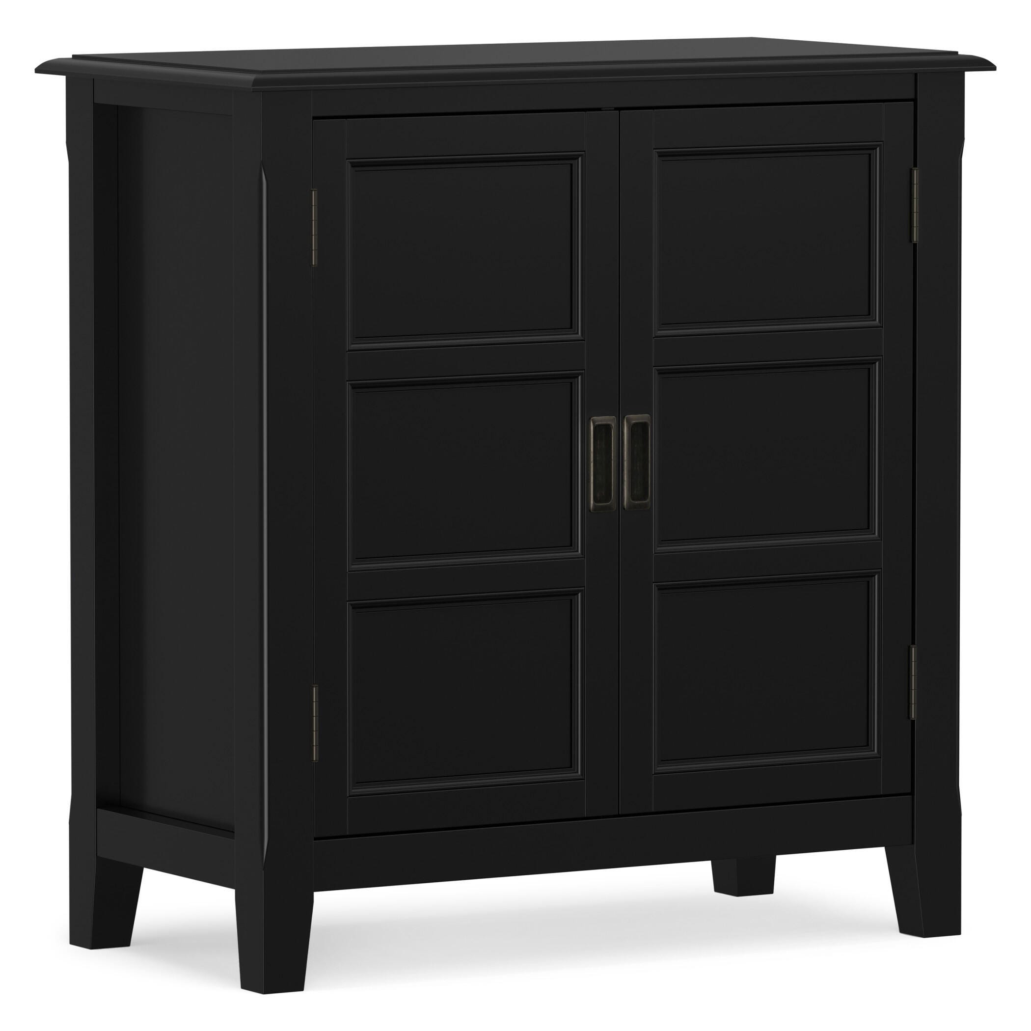 Simpli Home Burlington 30" Accent Cabinet, Black, large