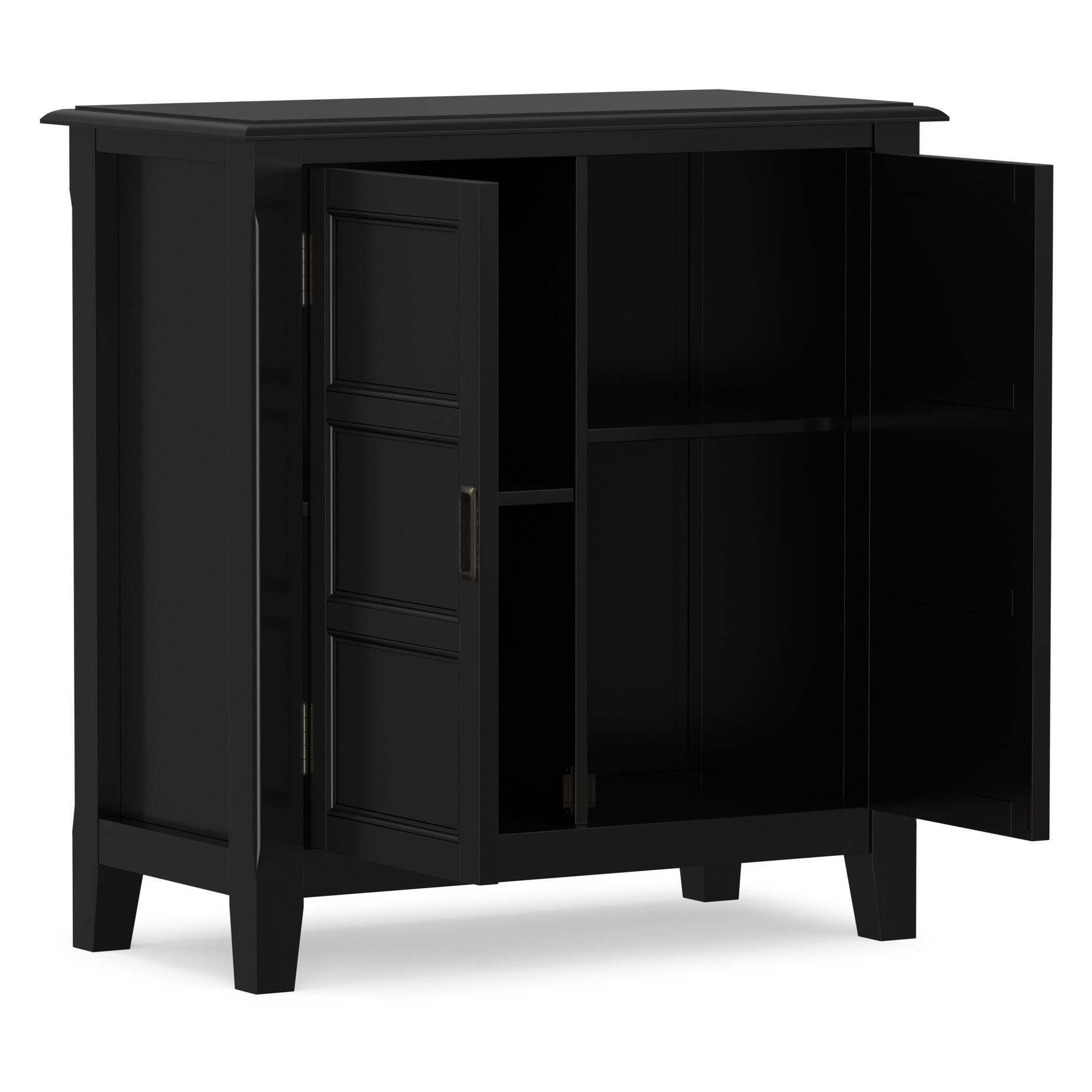 Simpli Home Burlington 30" Accent Cabinet, Black, large