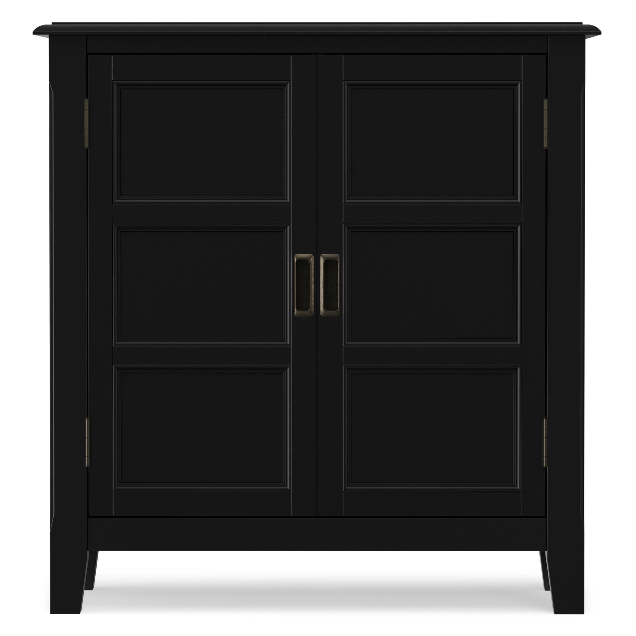 Simpli Home Burlington 30" Accent Cabinet, Black, large