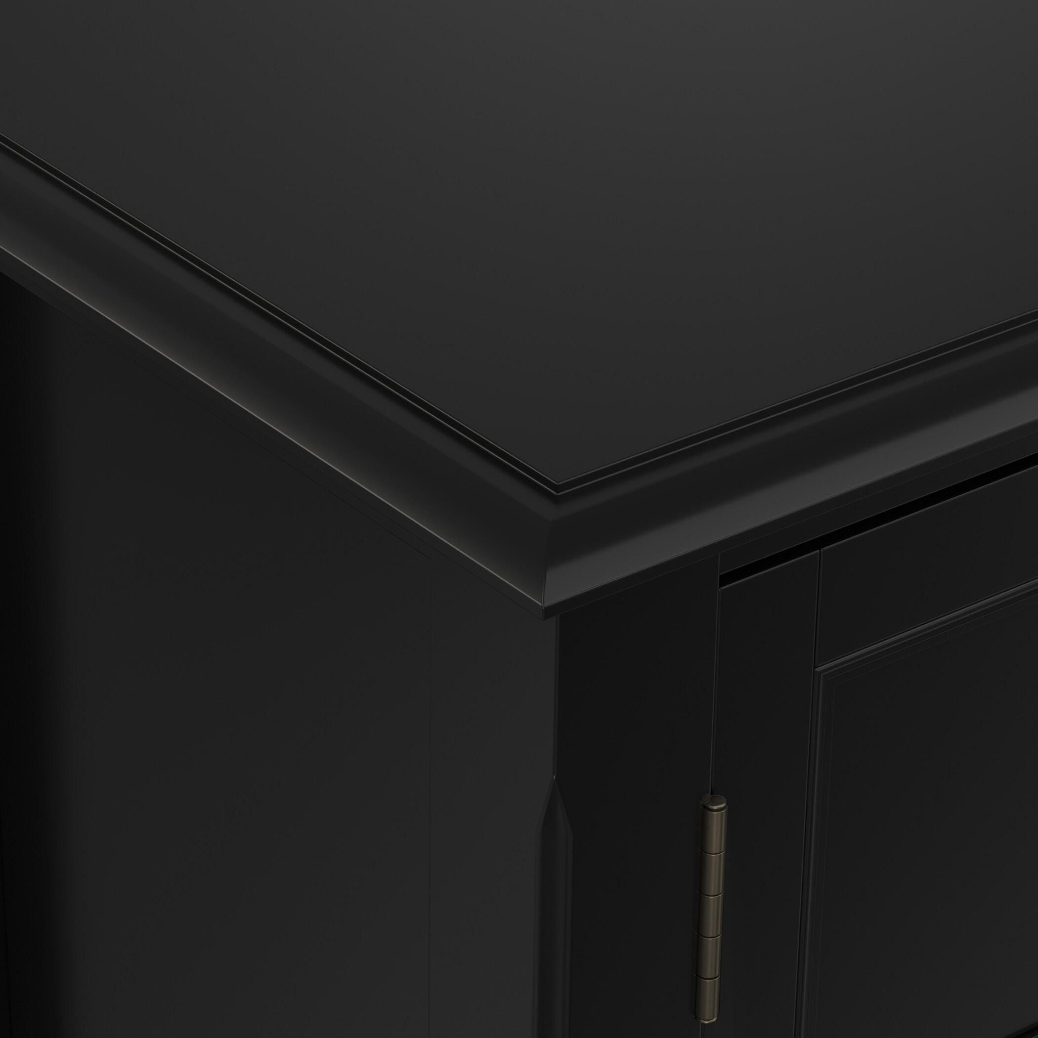 Simpli Home Burlington 30" Accent Cabinet, Black, large