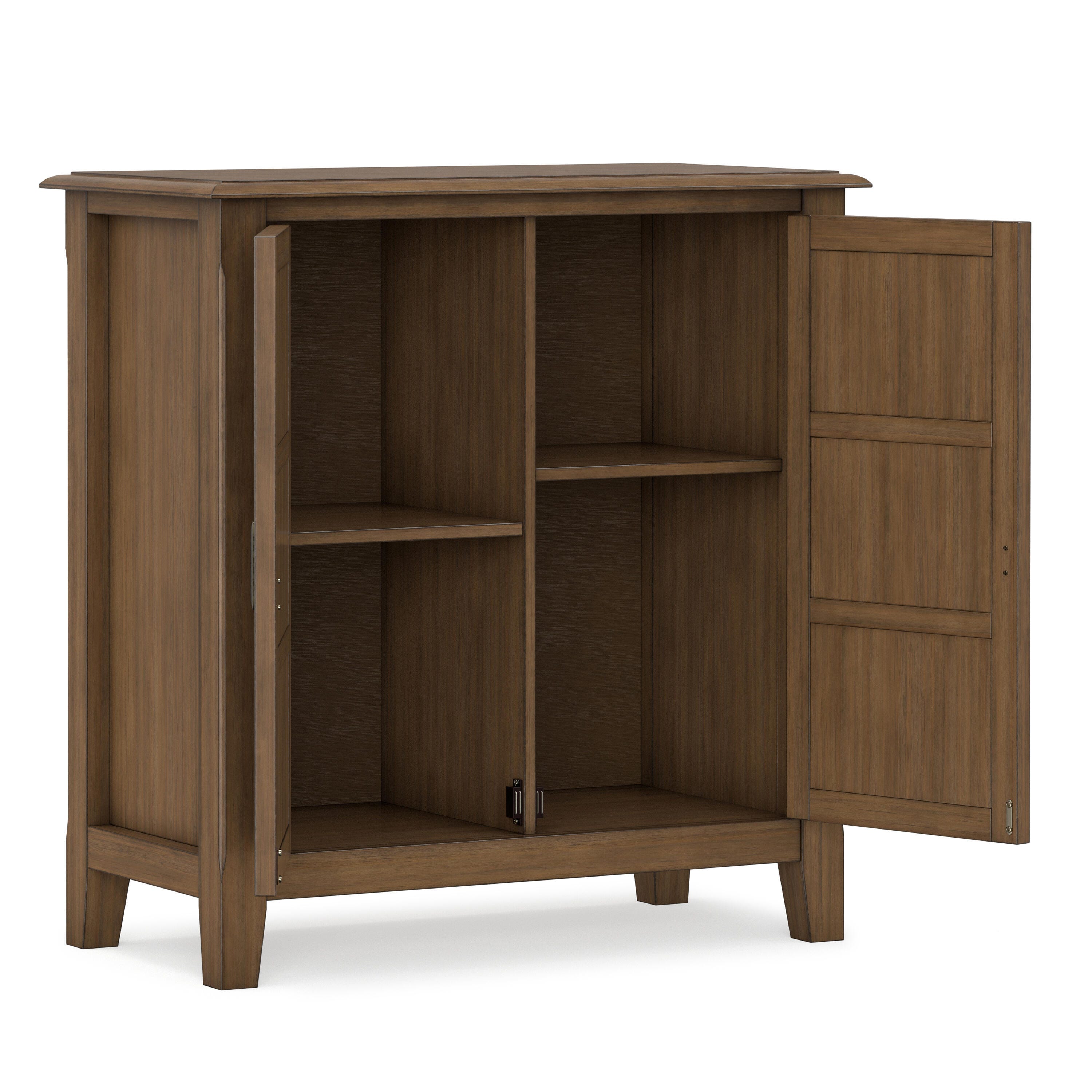 Simpli Home Burlington 30" Accent Cabinet, Rustic Natural Aged Brown, large