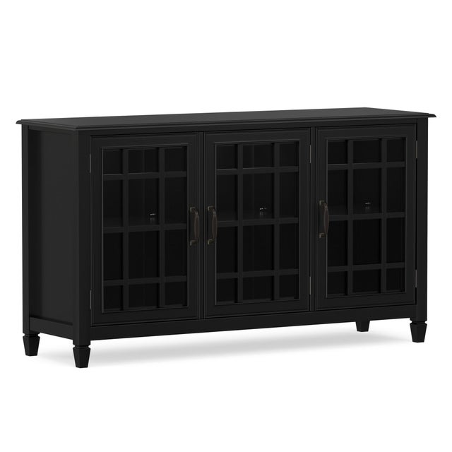 Simpli Home Connaught 60" Accent Cabinet, Black