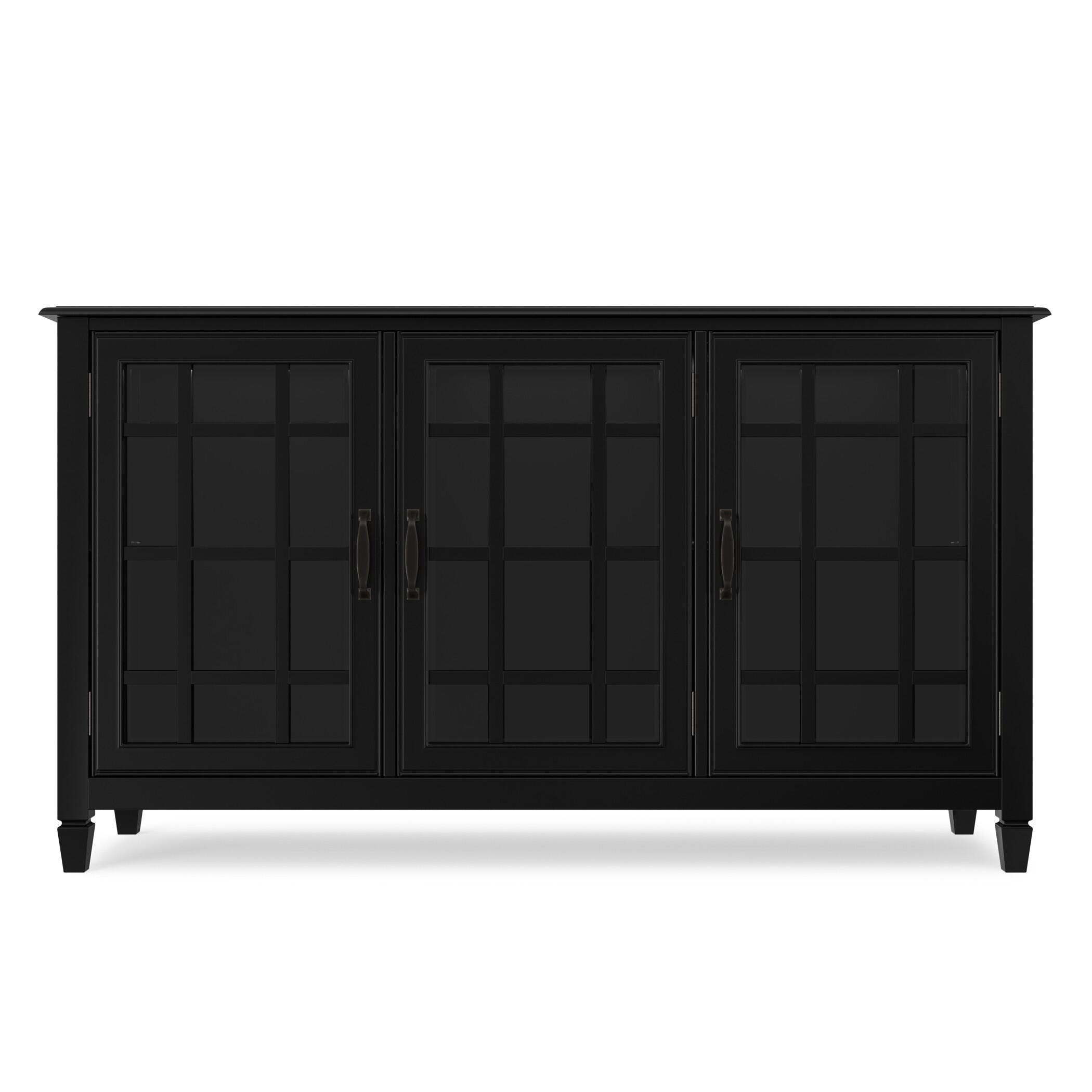 Simpli Home Connaught 60" Accent Cabinet, Black, large