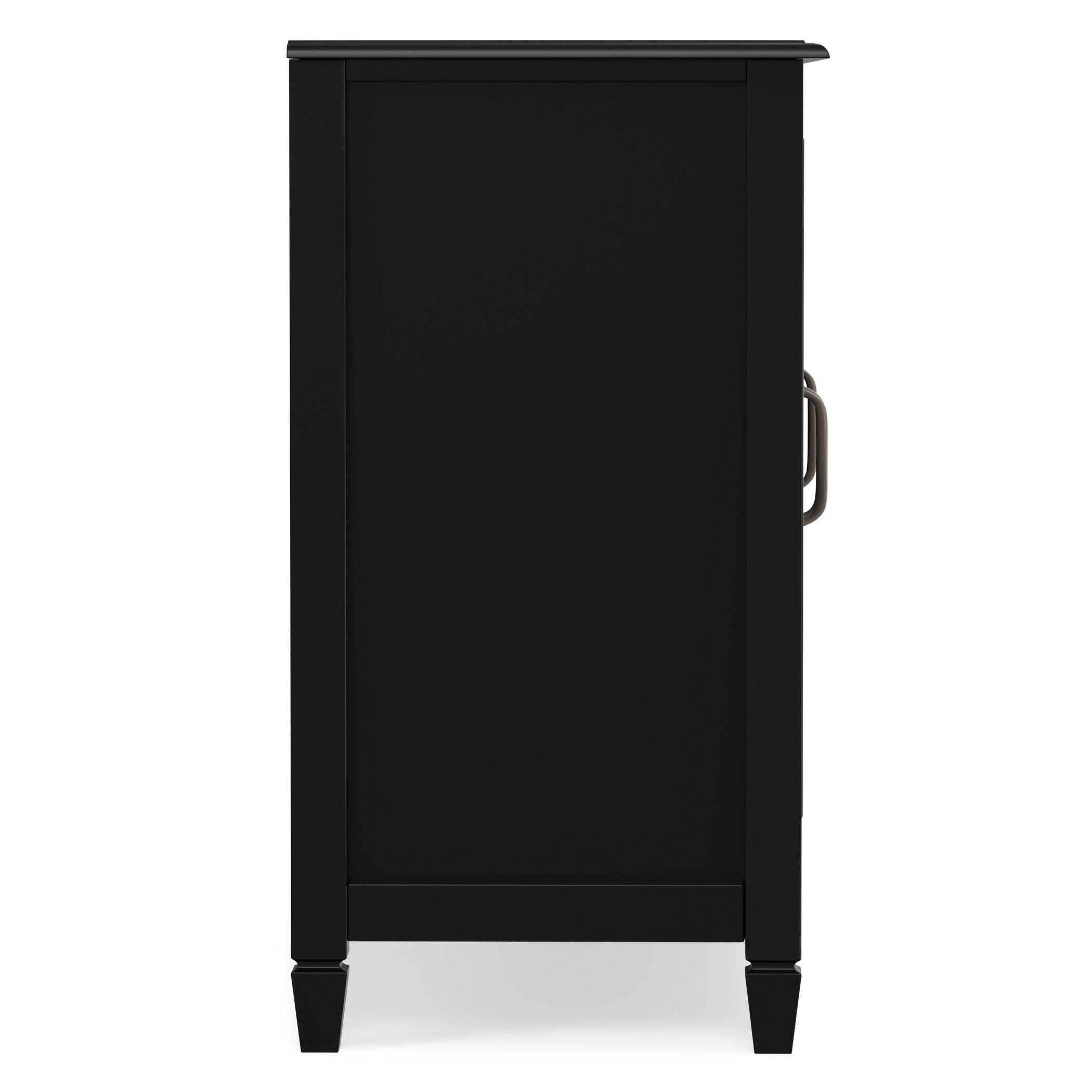Simpli Home Connaught 60" Accent Cabinet, Black, large