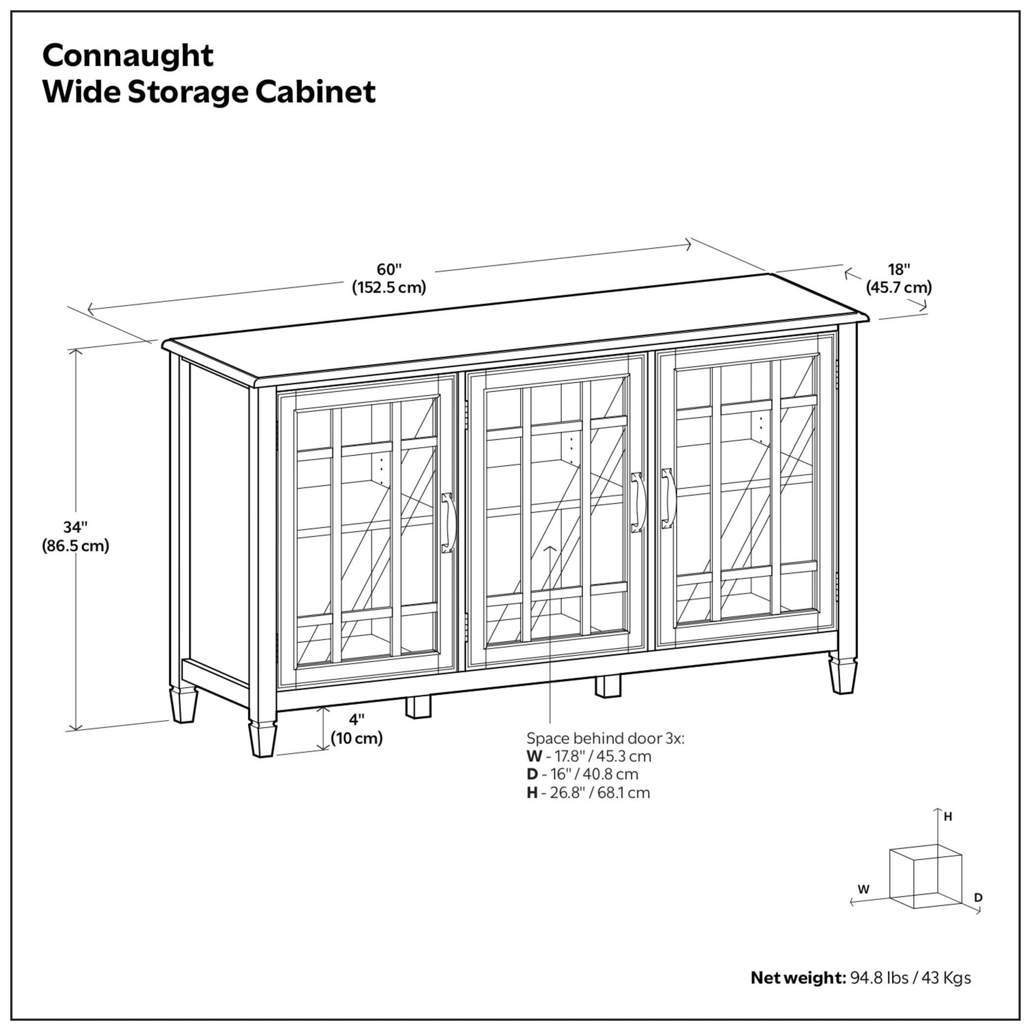 Simpli Home Connaught 60" Accent Cabinet, Black, large