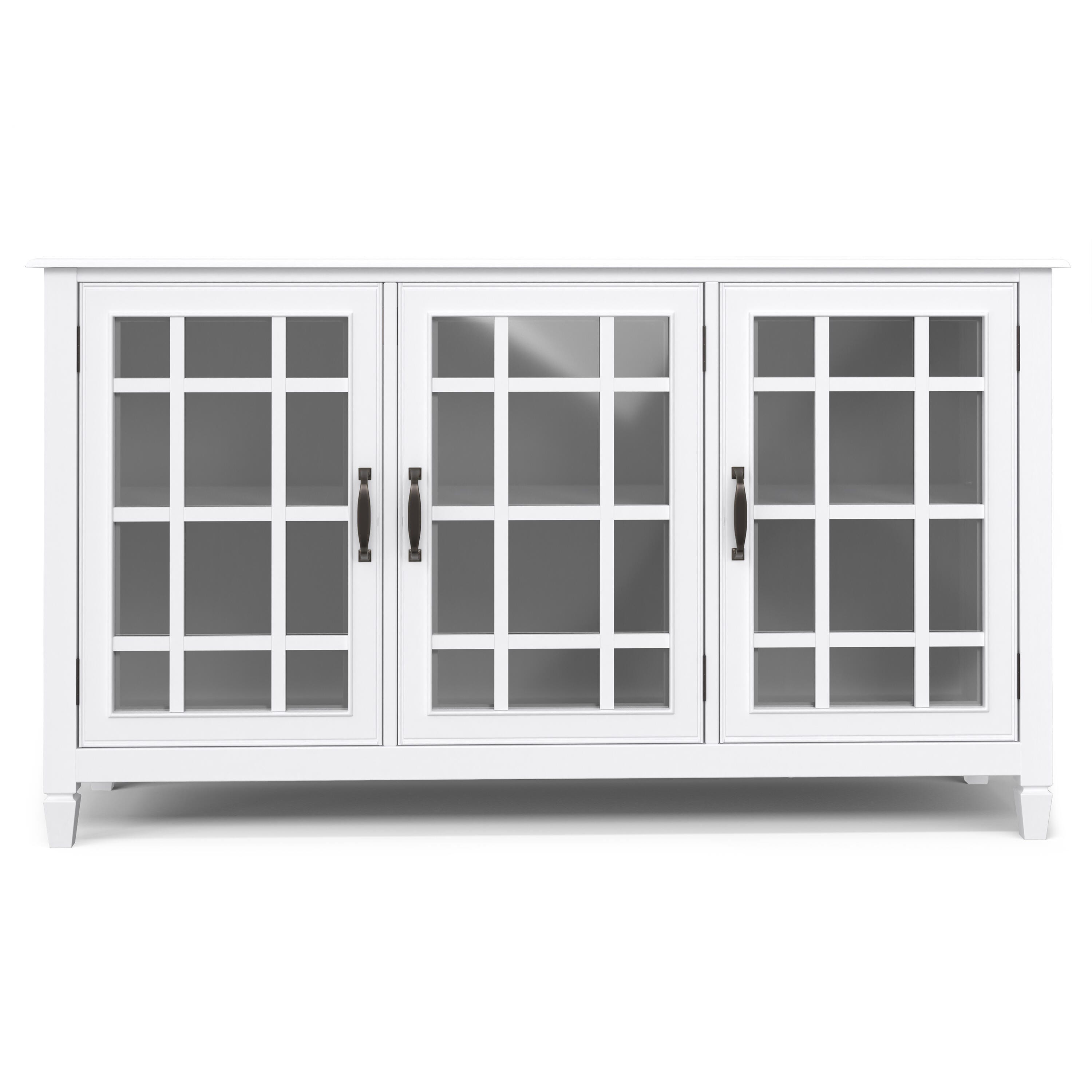 Simpli Home Connaught 60" Accent Cabinet, White, large