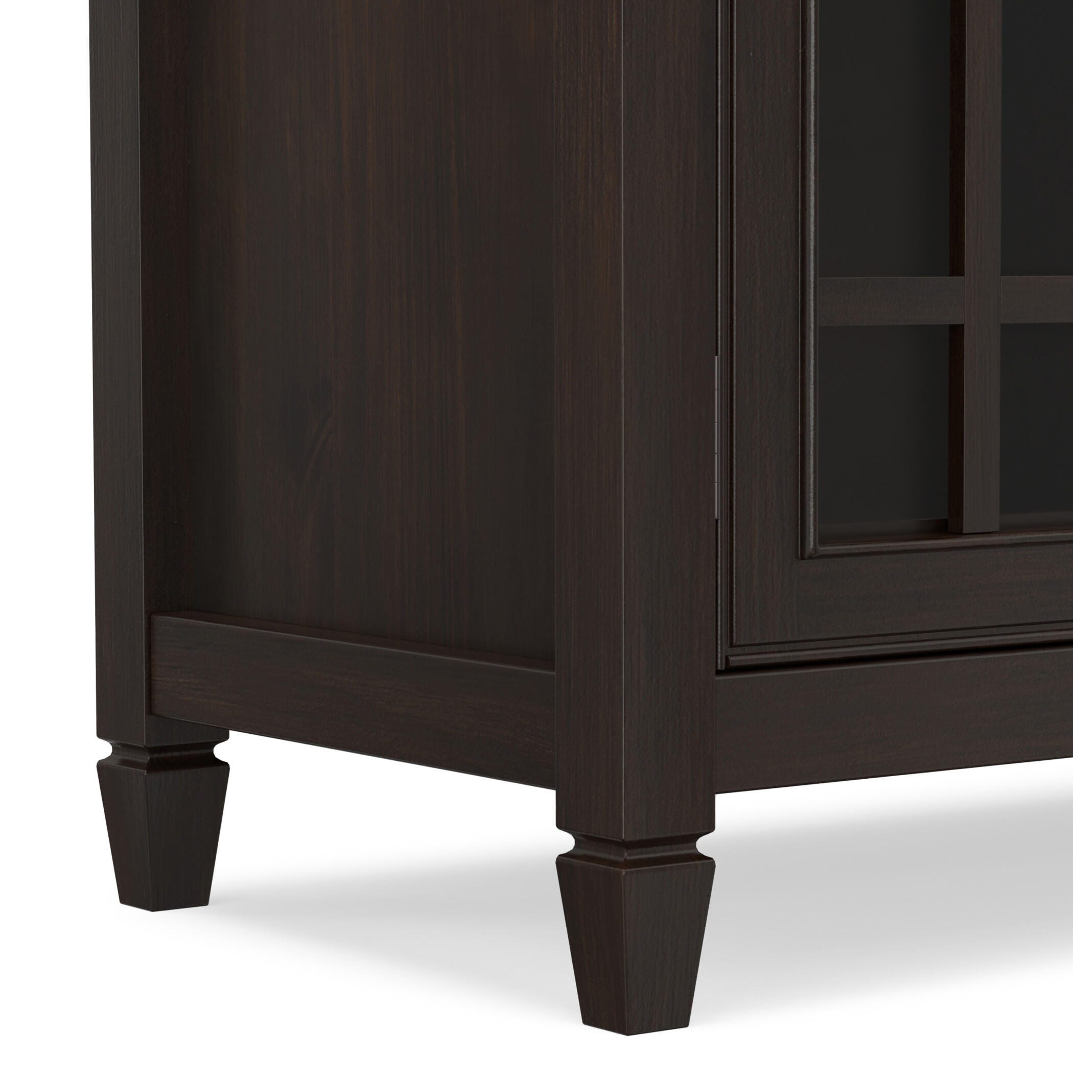 Simpli Home Connaught 60" Accent Cabinet, Chestnut Brown, large