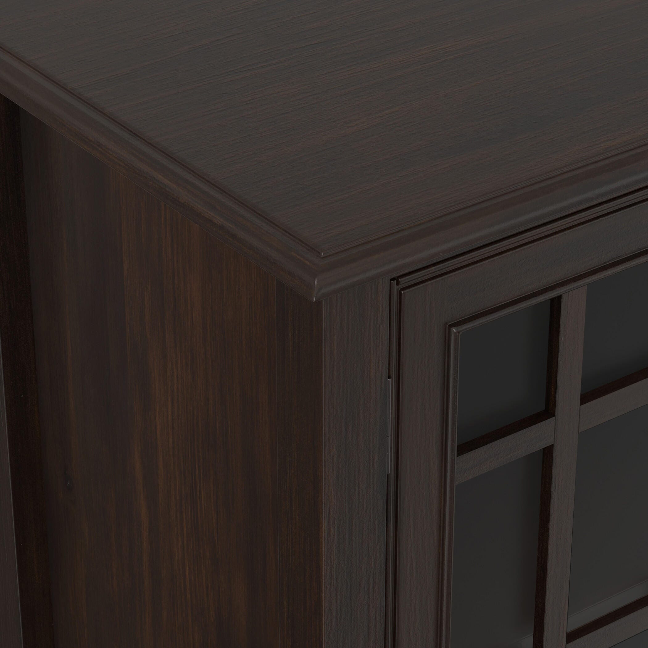 Simpli Home Connaught 60" Accent Cabinet, Chestnut Brown, large