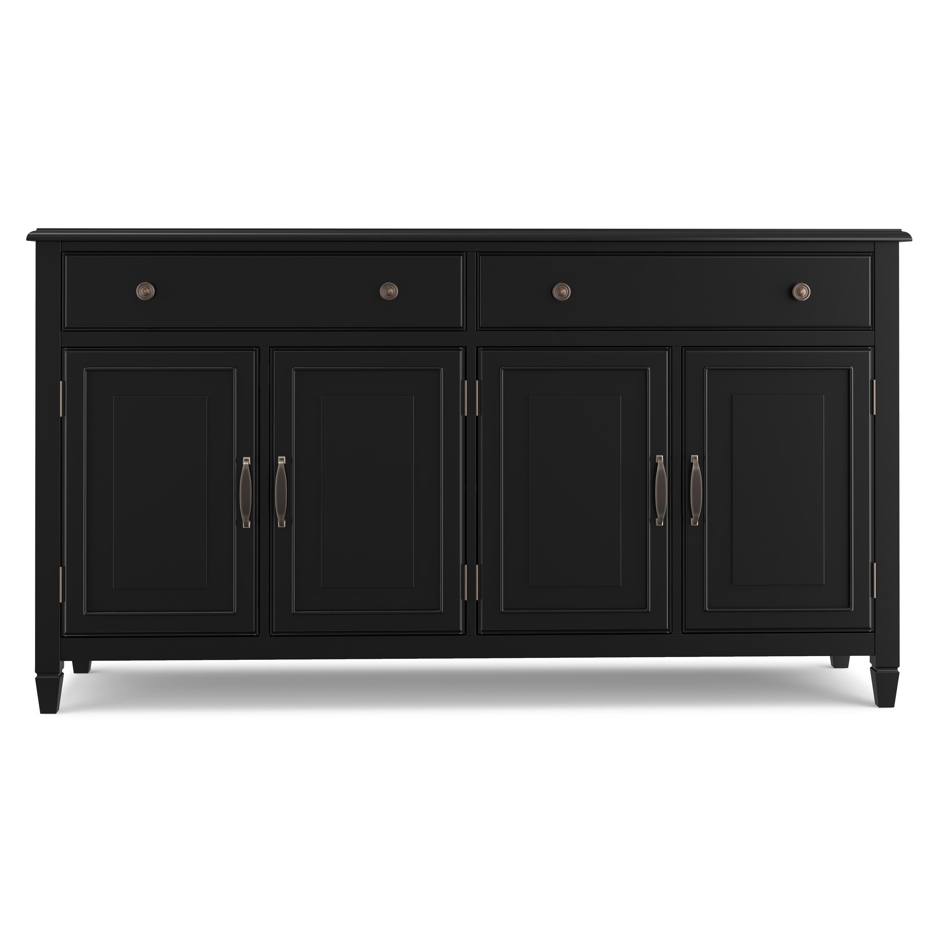 Simpli Home Connaught 66" Accent Cabinet, Black, large