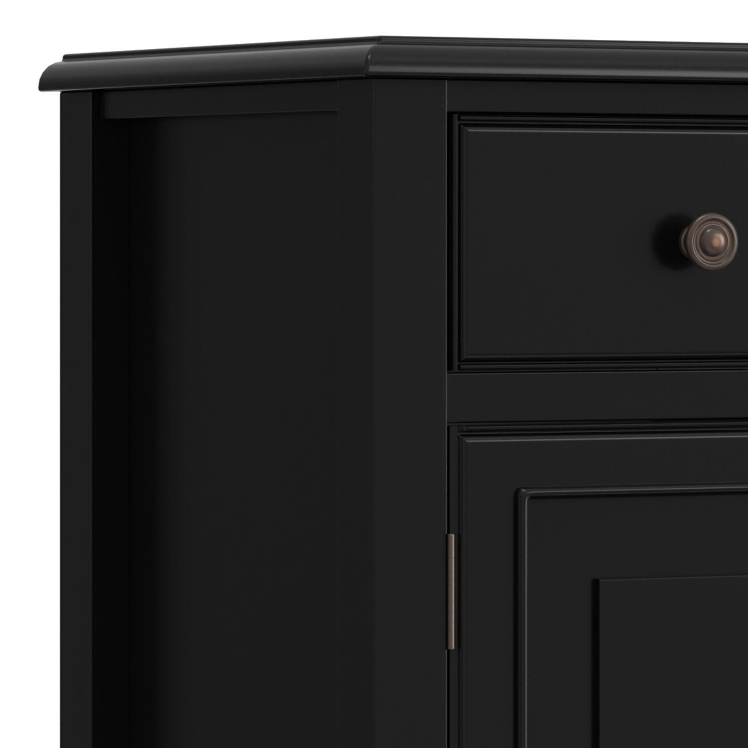 Simpli Home Connaught 66" Accent Cabinet, Black, large
