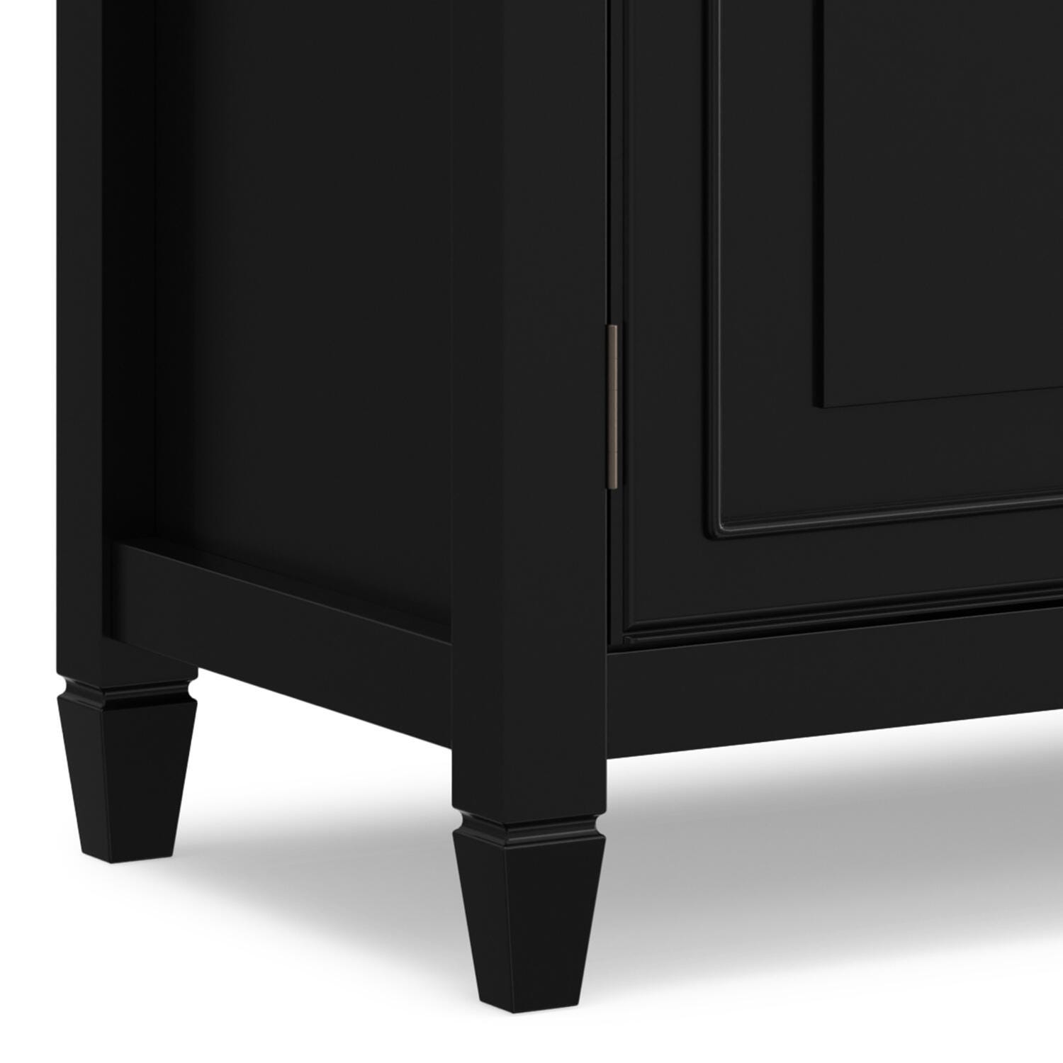 Simpli Home Connaught 66" Accent Cabinet, Black, large