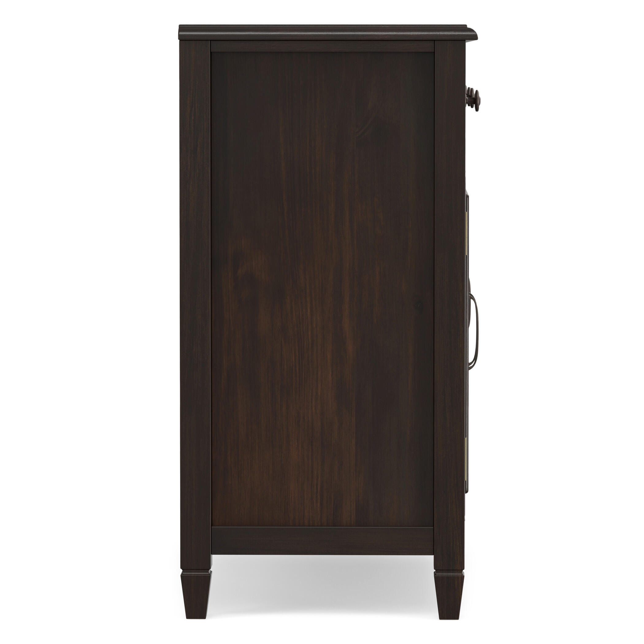 Simpli Home Connaught 66" Accent Cabinet, Dark Chestnut Brown, large