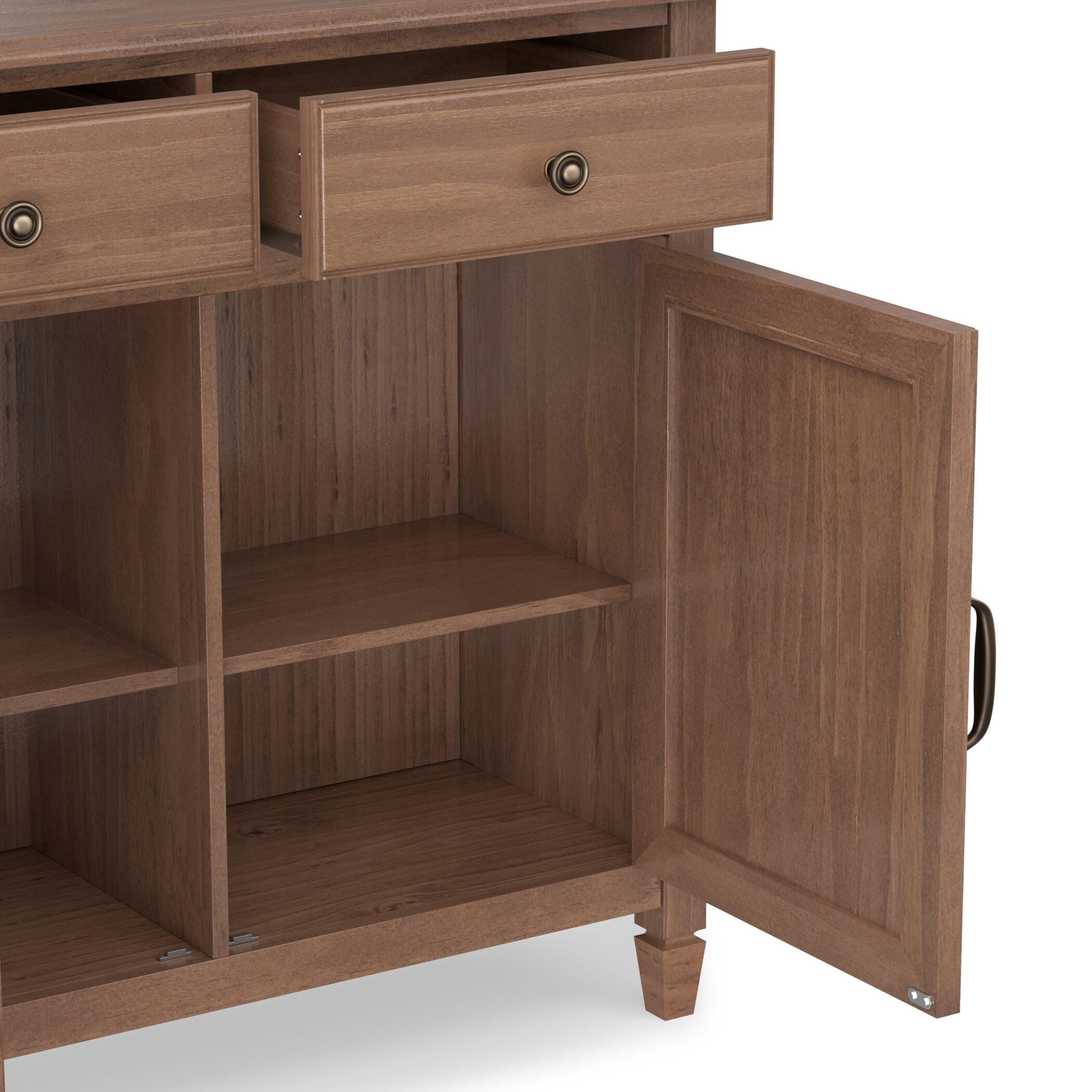 Simpli Home Connaught 40" Accent Cabinet, Medium Saddle Brown, large