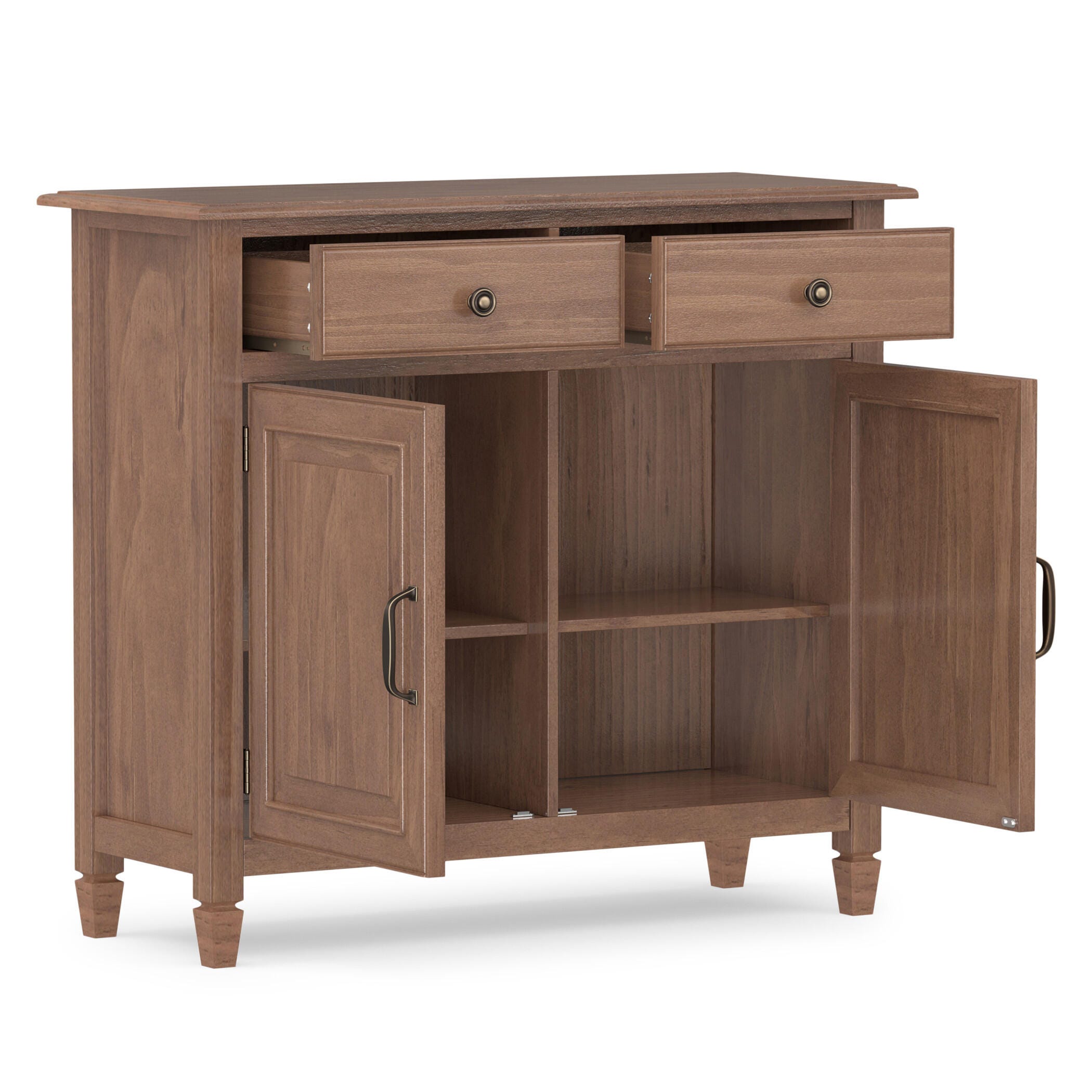Simpli Home Connaught 40" Accent Cabinet, Medium Saddle Brown, large