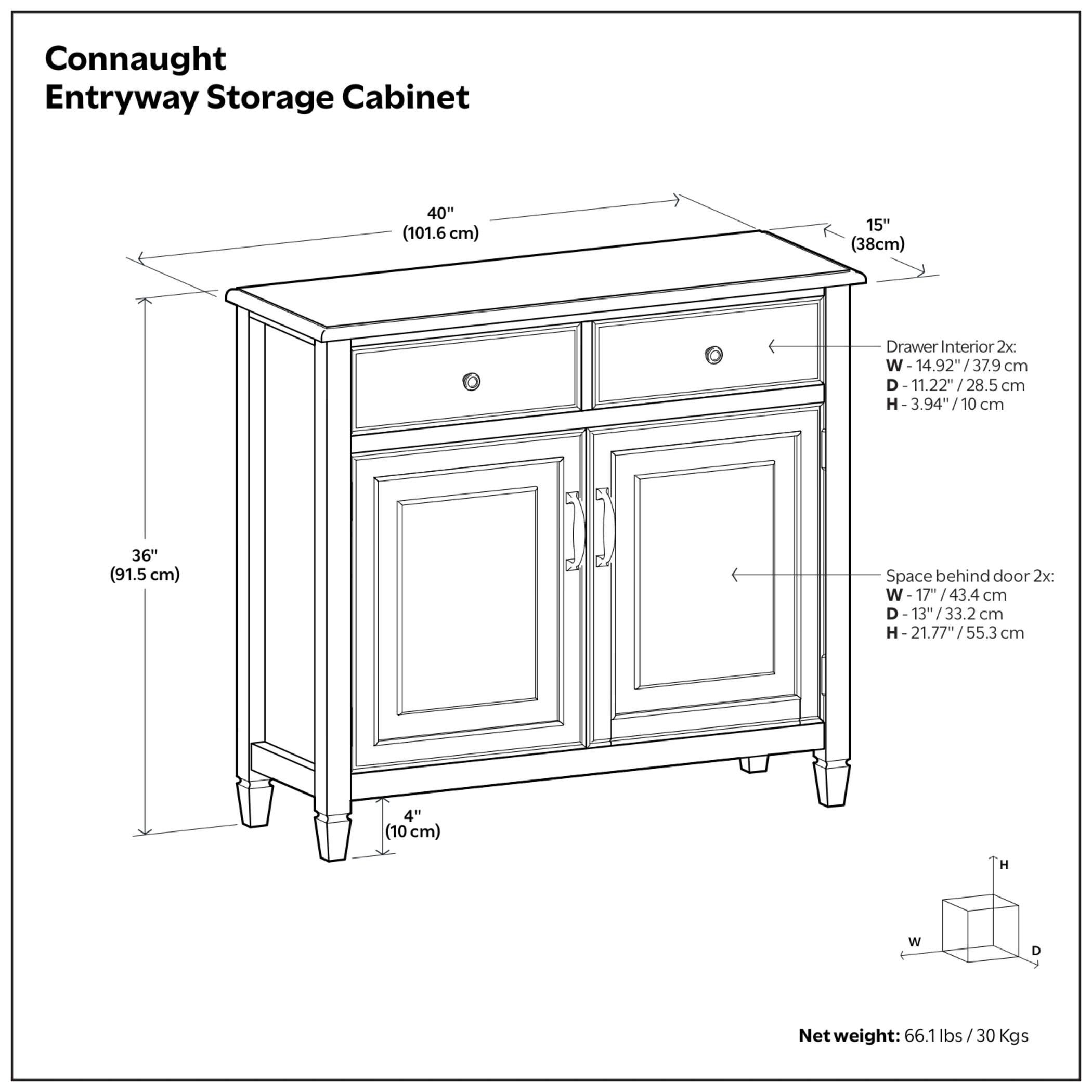 Simpli Home Connaught 40" Accent Cabinet, Medium Saddle Brown, large