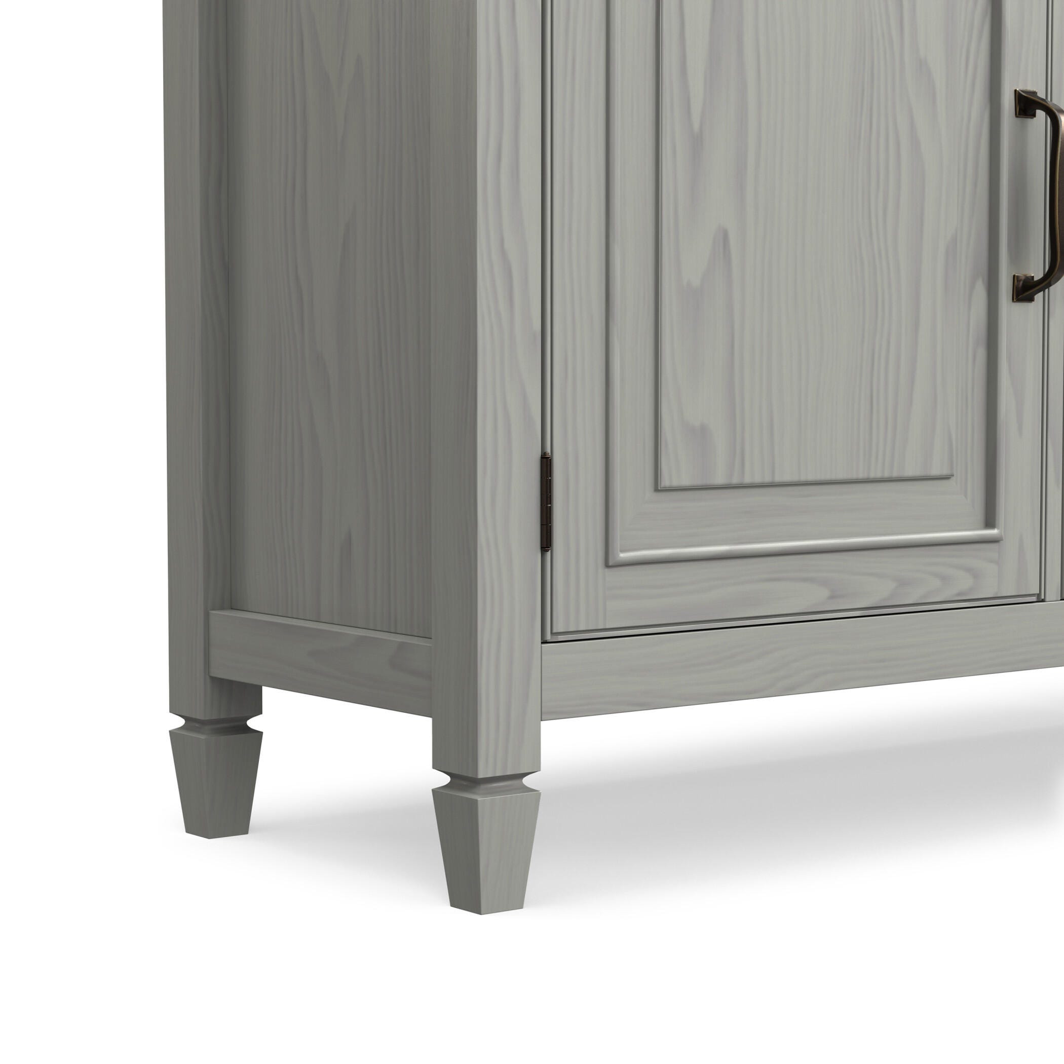Simpli Home Connaught 40" Accent Cabinet, Fog Gray, large