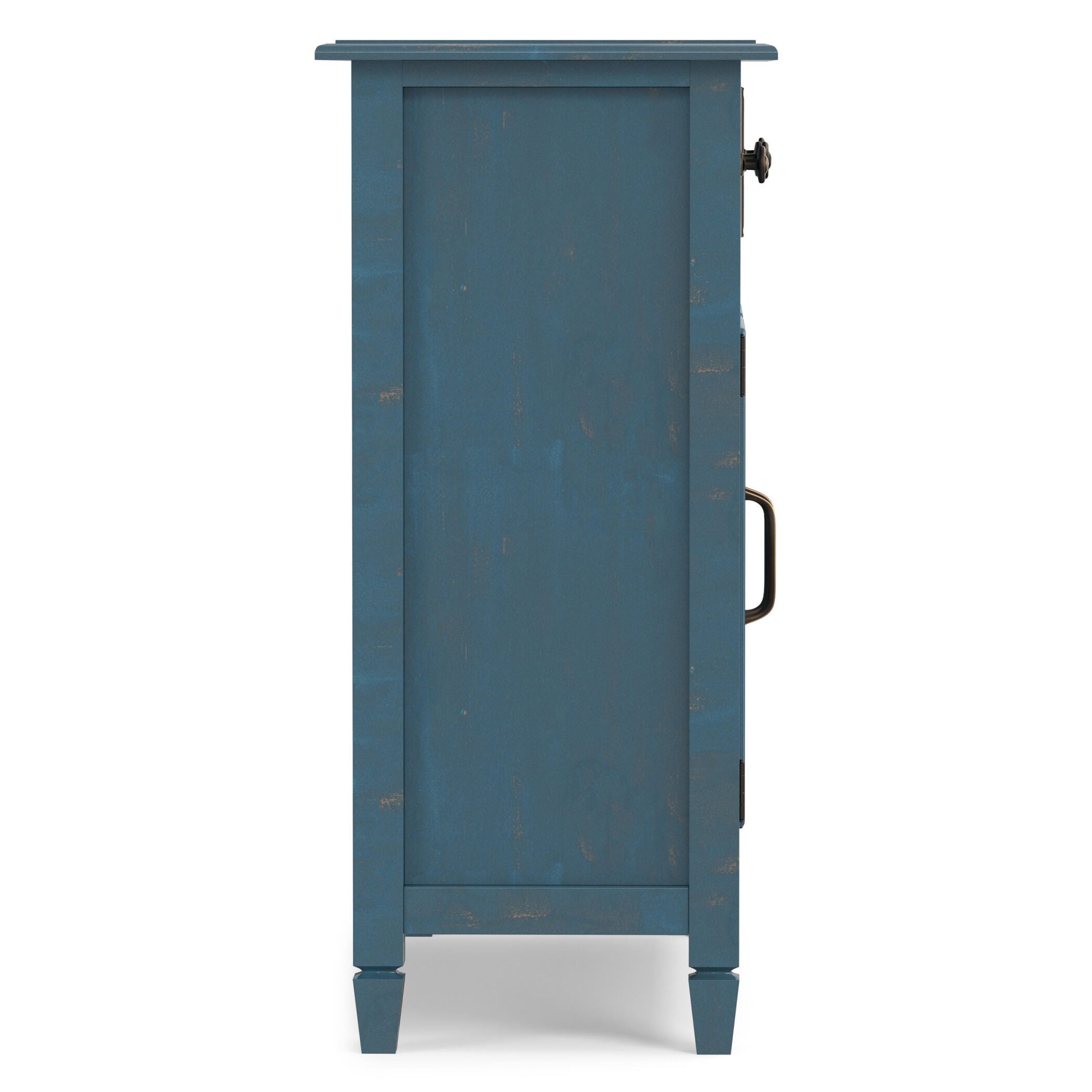 Simpli Home Connaught 40" Accent Cabinet, Distressed Coastal Blue, large
