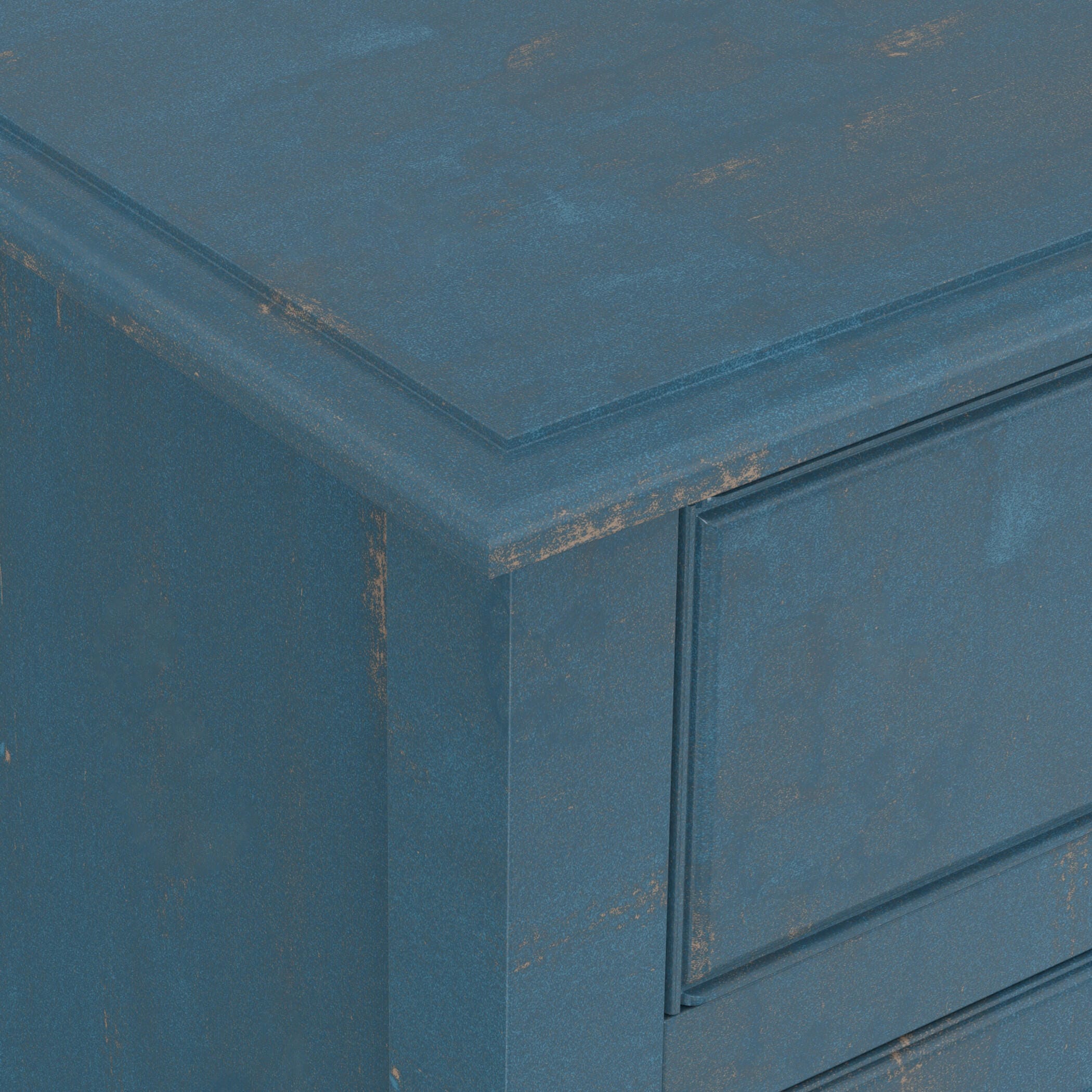 Simpli Home Connaught 40" Accent Cabinet, Distressed Coastal Blue, large