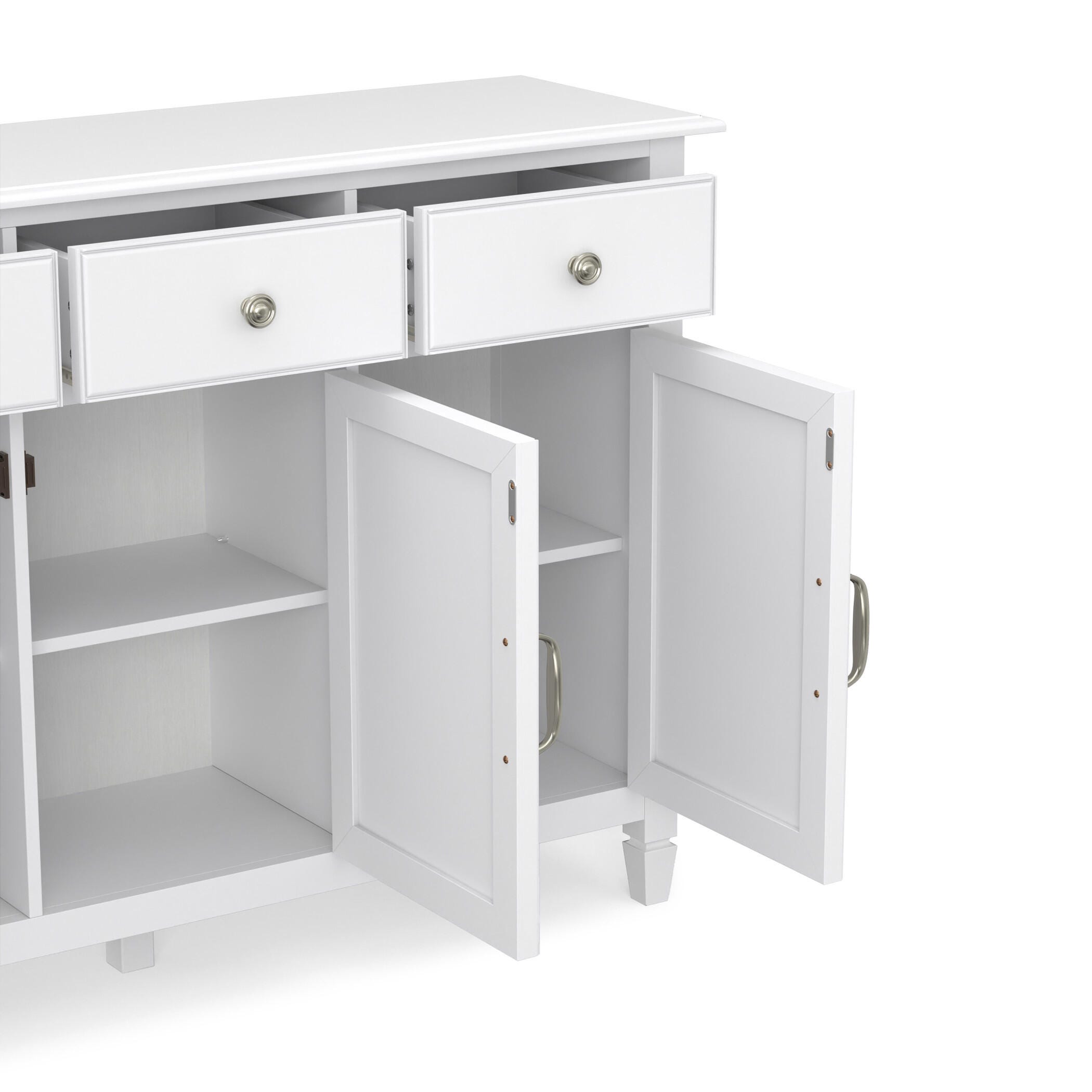 Simpli Home Connaught 51" Accent Cabinet, White, large