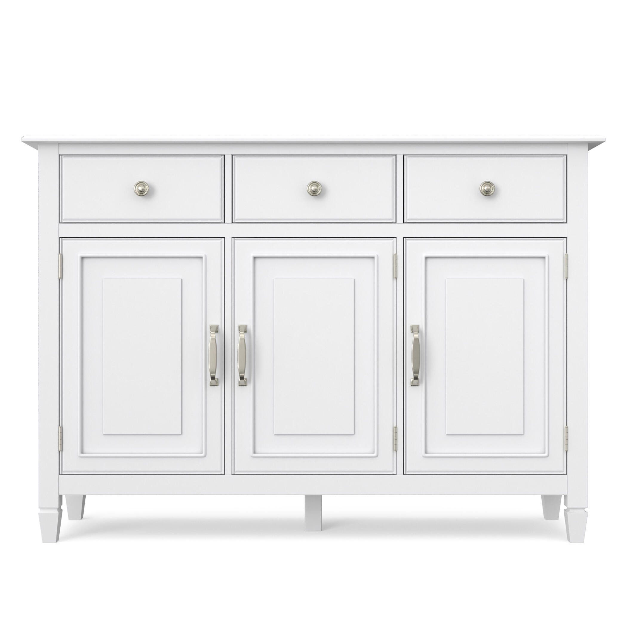 Simpli Home Connaught 51" Accent Cabinet, White, large