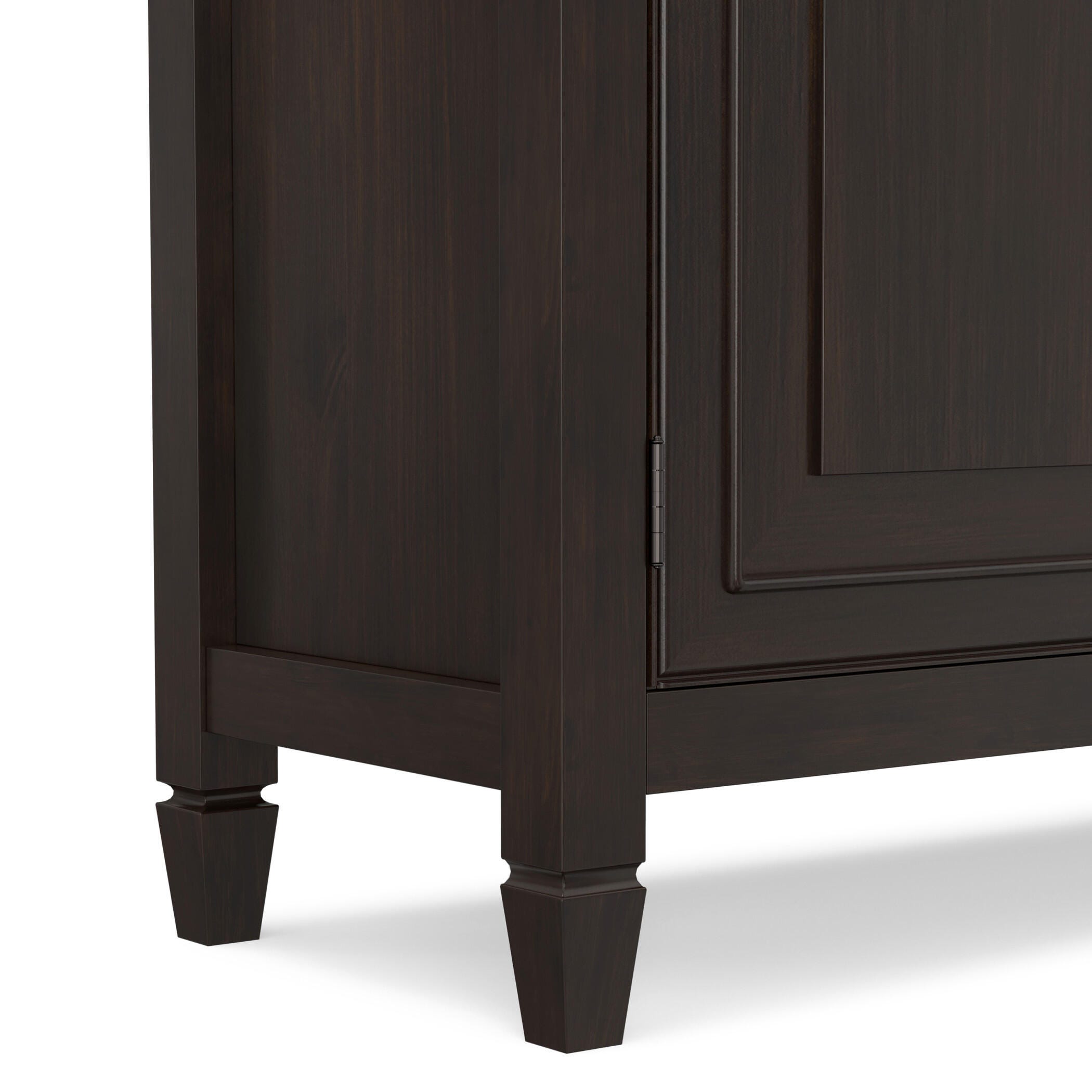 Simpli Home Connaught 51" Accent Cabinet, Chestnut Brown, large