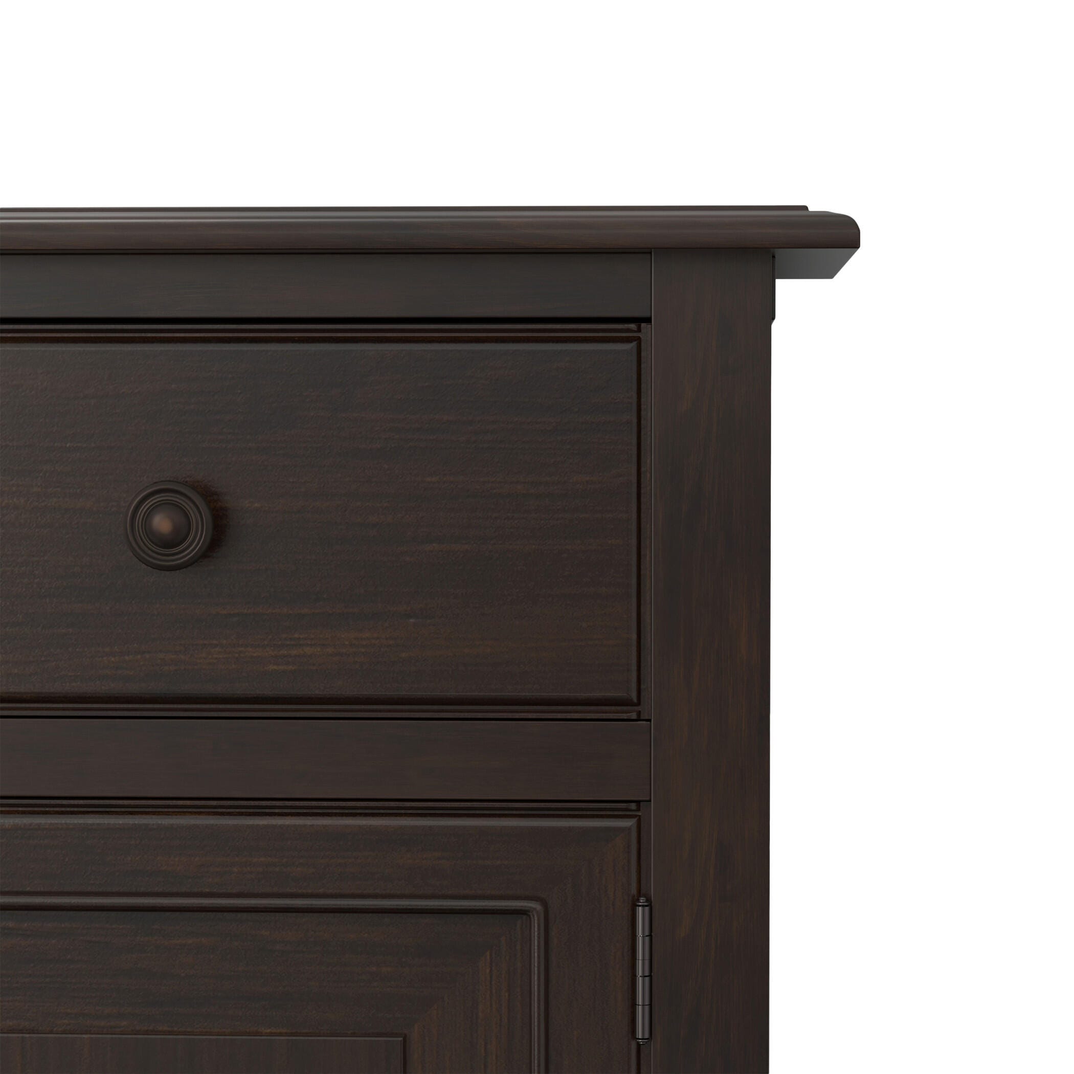 Simpli Home Connaught 51" Accent Cabinet, Chestnut Brown, large