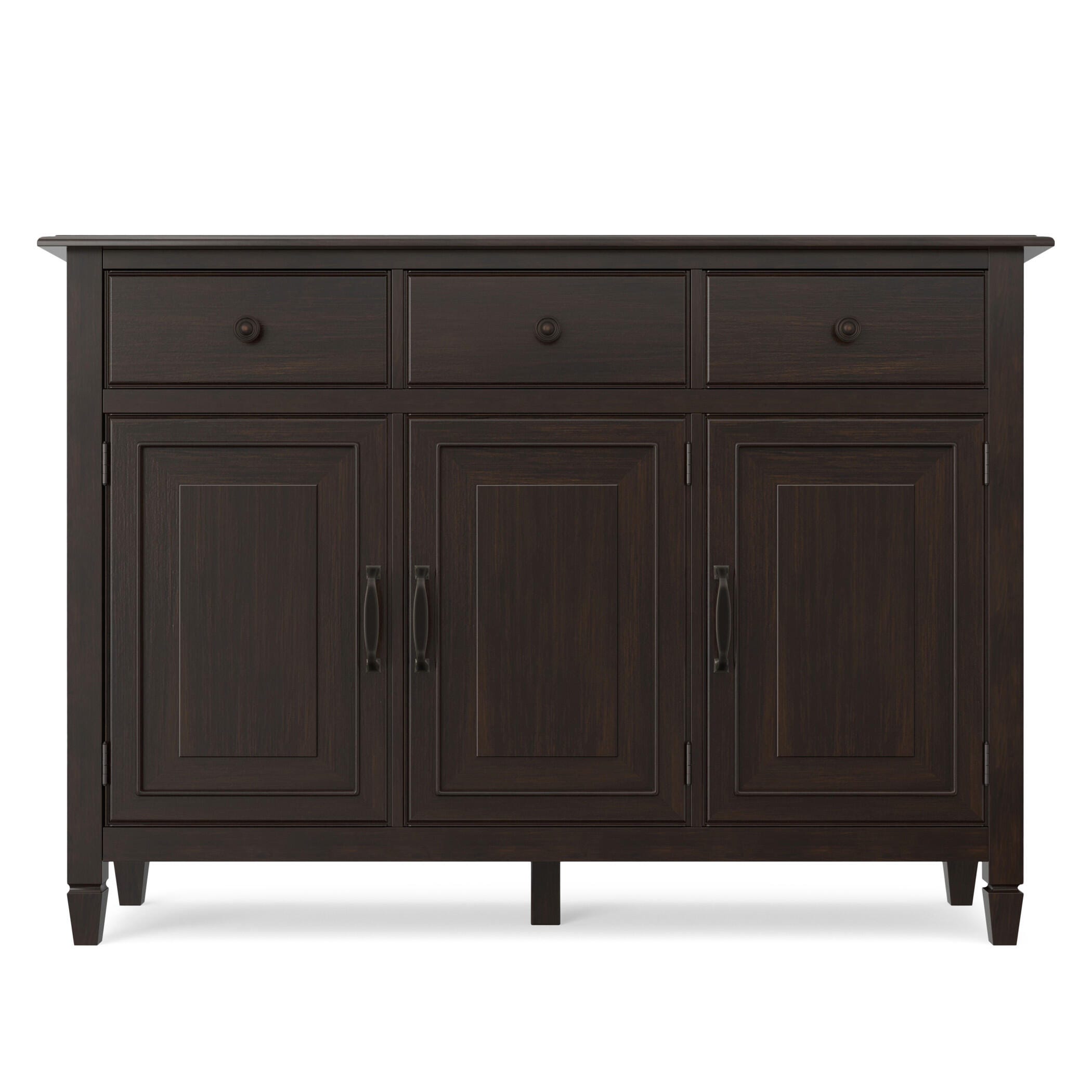 Simpli Home Connaught 51" Accent Cabinet, Chestnut Brown, large