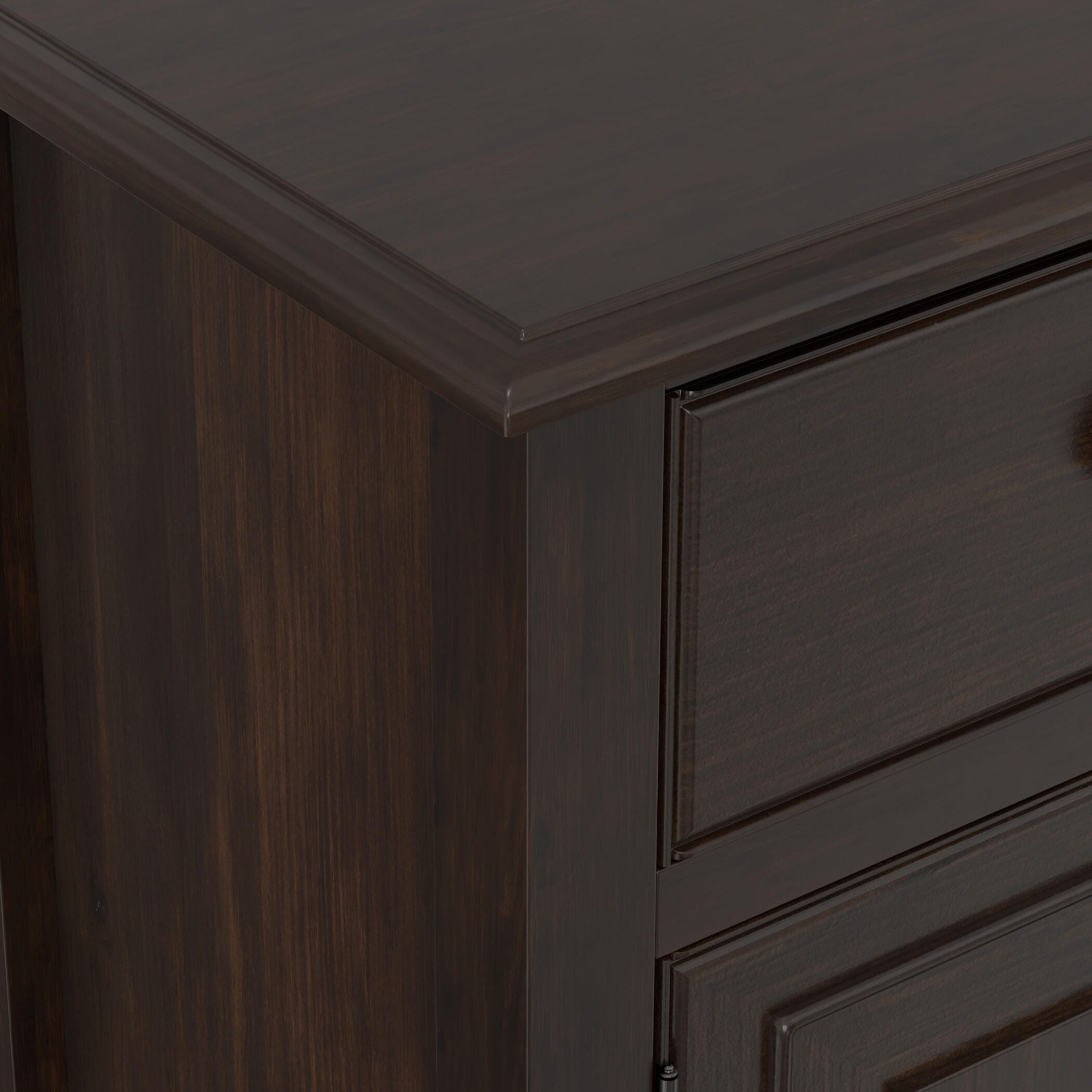 Simpli Home Connaught 51" Accent Cabinet, Chestnut Brown, large
